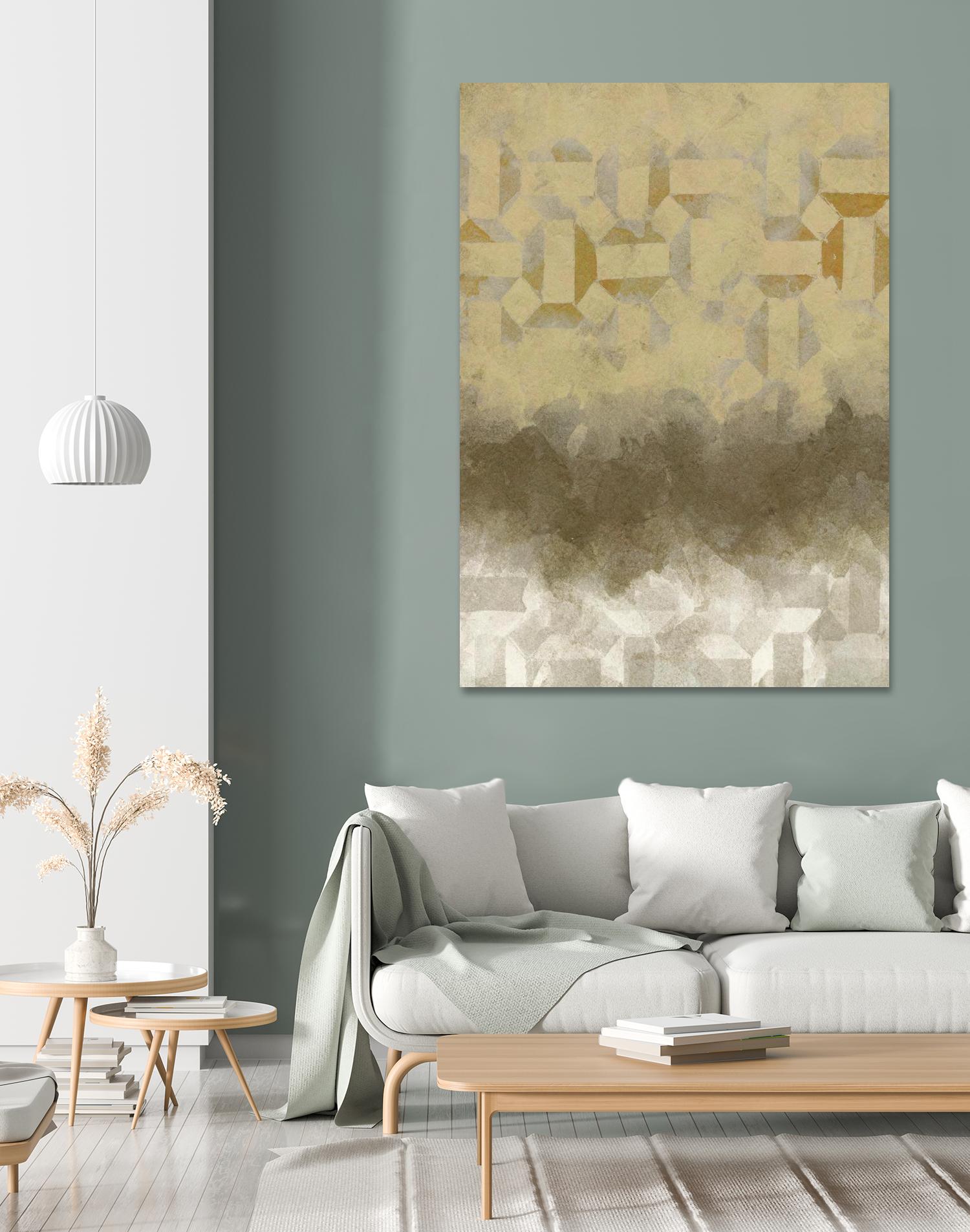 Shifting Earth II by Alonzo Saunders on GIANT ART - yellow abstract