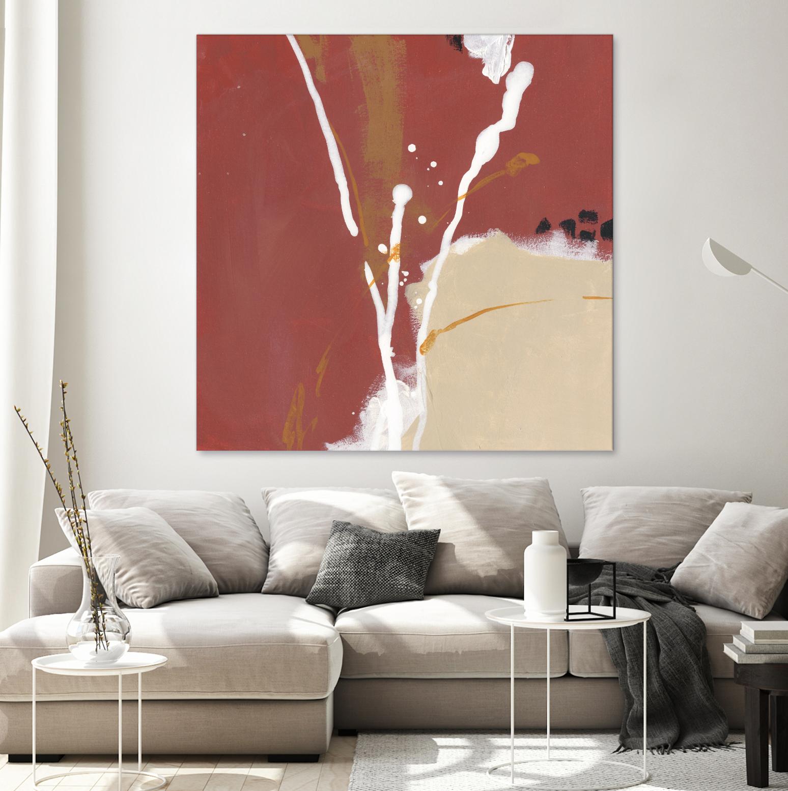 Molecular Dynamics III by June Erica Vess on GIANT ART - red abstract