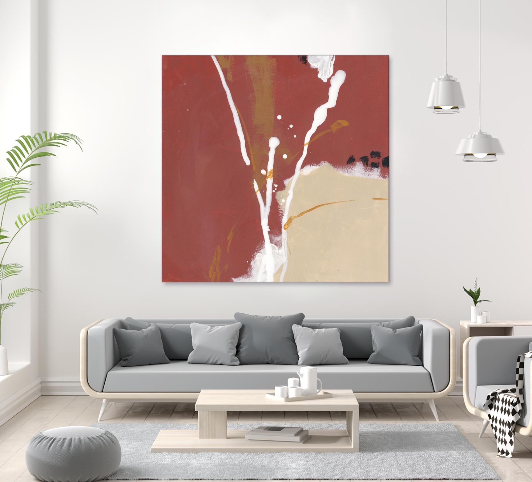 Molecular Dynamics III by June Erica Vess on GIANT ART - red abstract