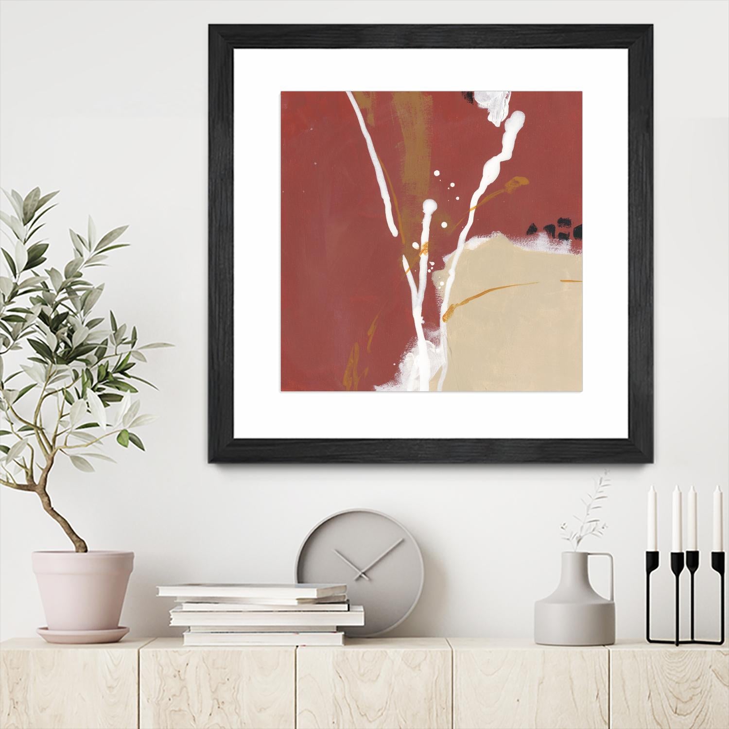 Molecular Dynamics III by June Erica Vess on GIANT ART - red abstract