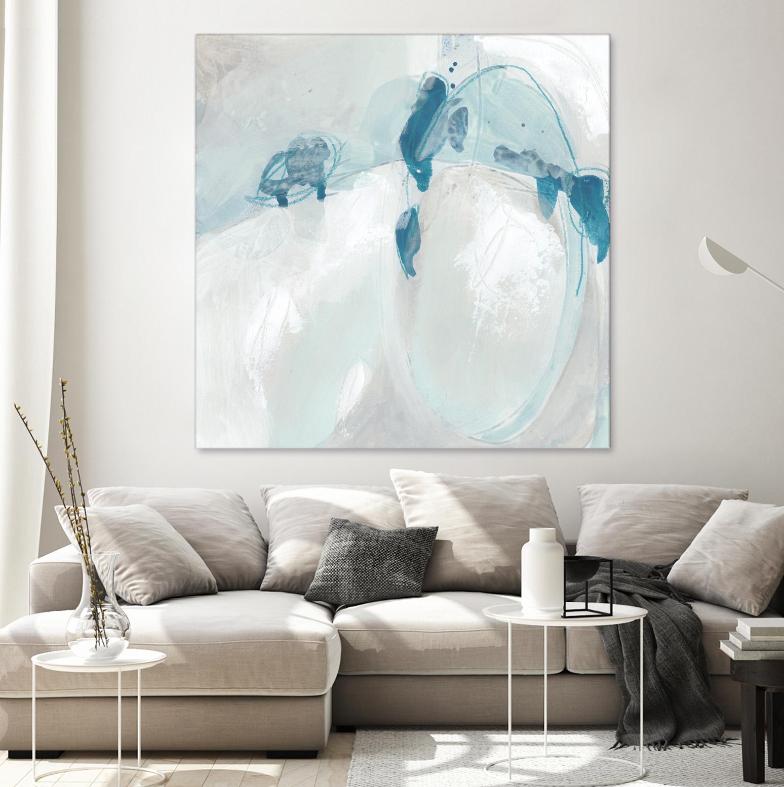 Trace Echo II by June Erica Vess on GIANT ART - blue abstract