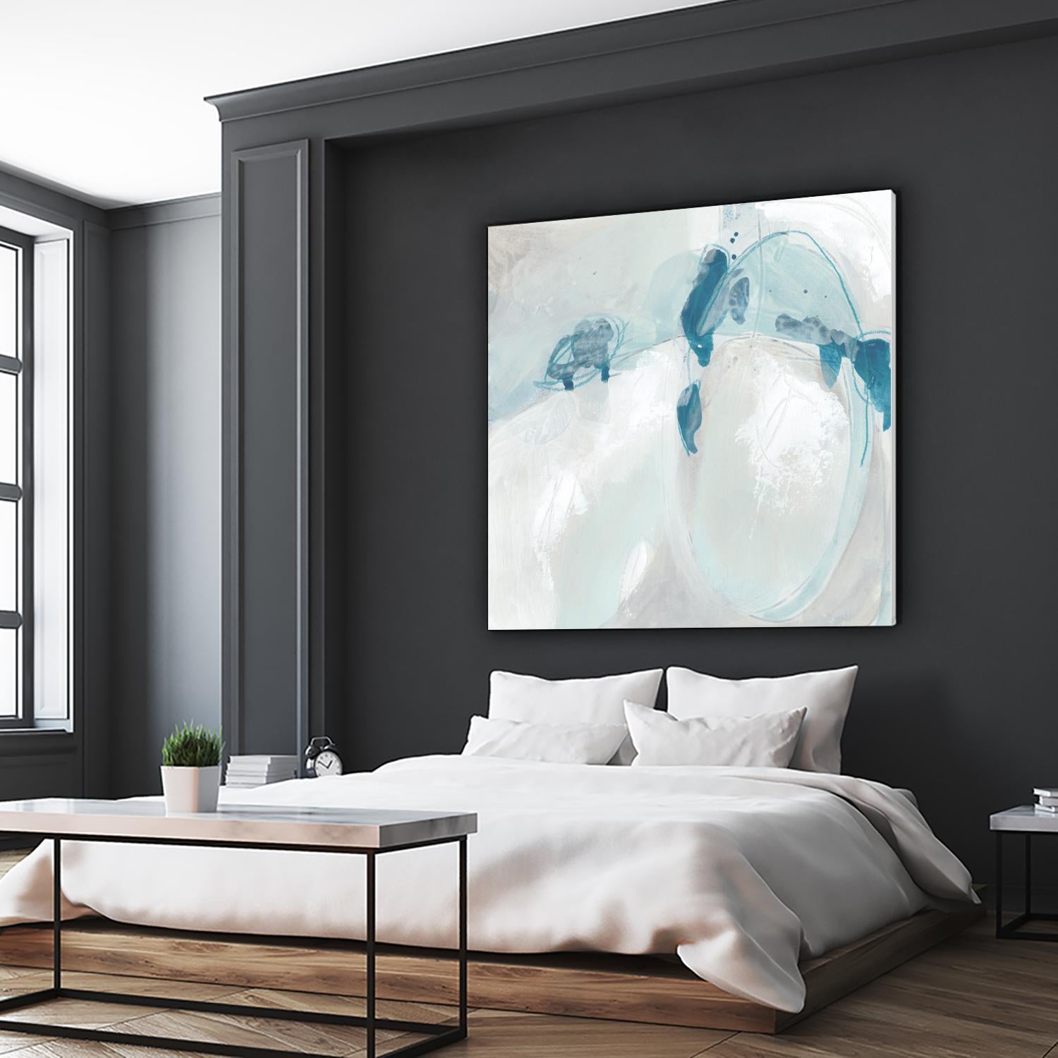 Trace Echo II by June Erica Vess on GIANT ART - blue abstract