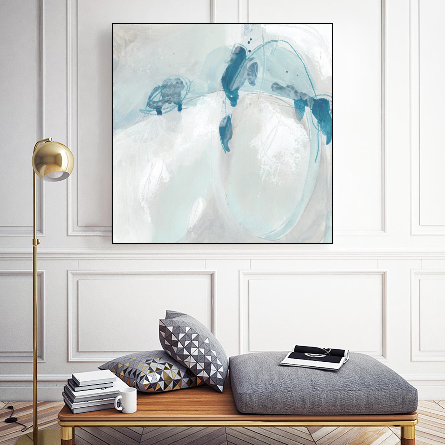 Trace Echo II by June Erica Vess on GIANT ART - blue abstract