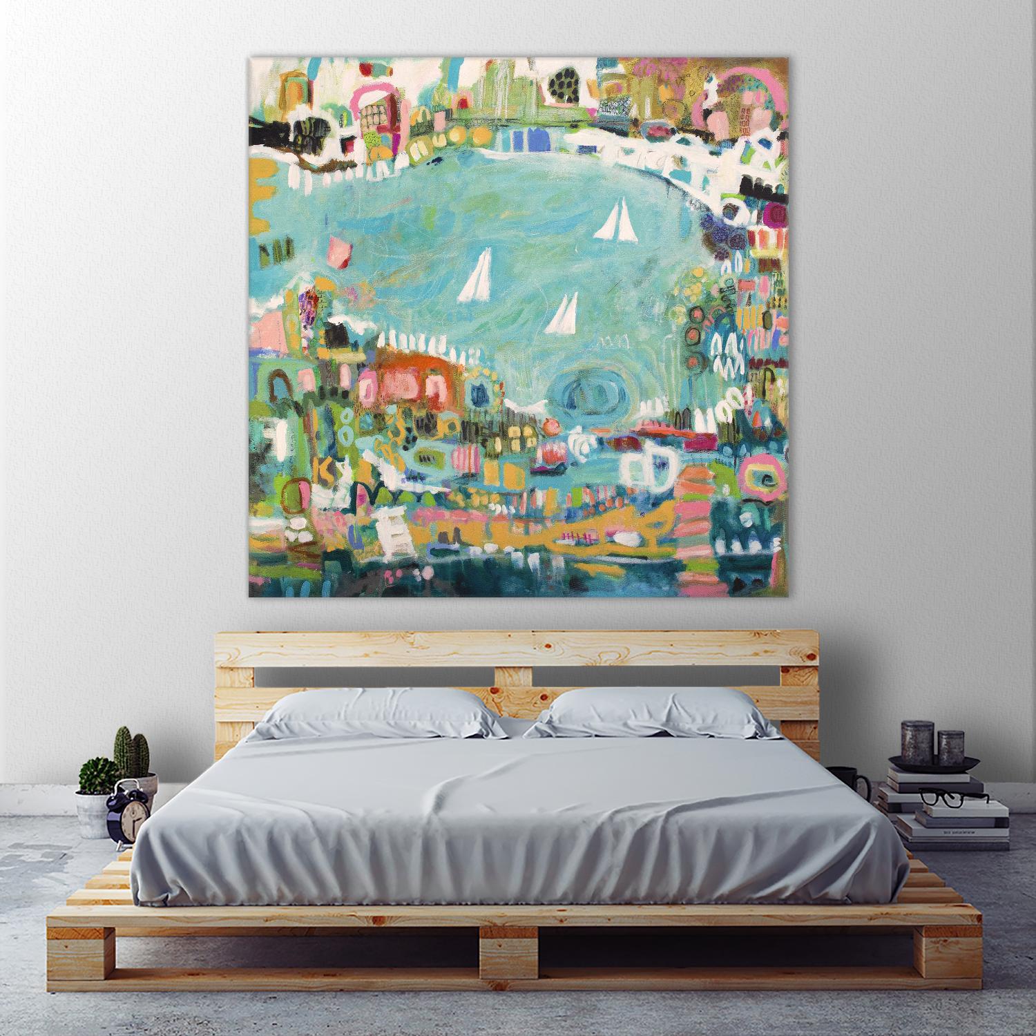 Abstract Marina IV by Karen Fields on GIANT ART - blue abstract