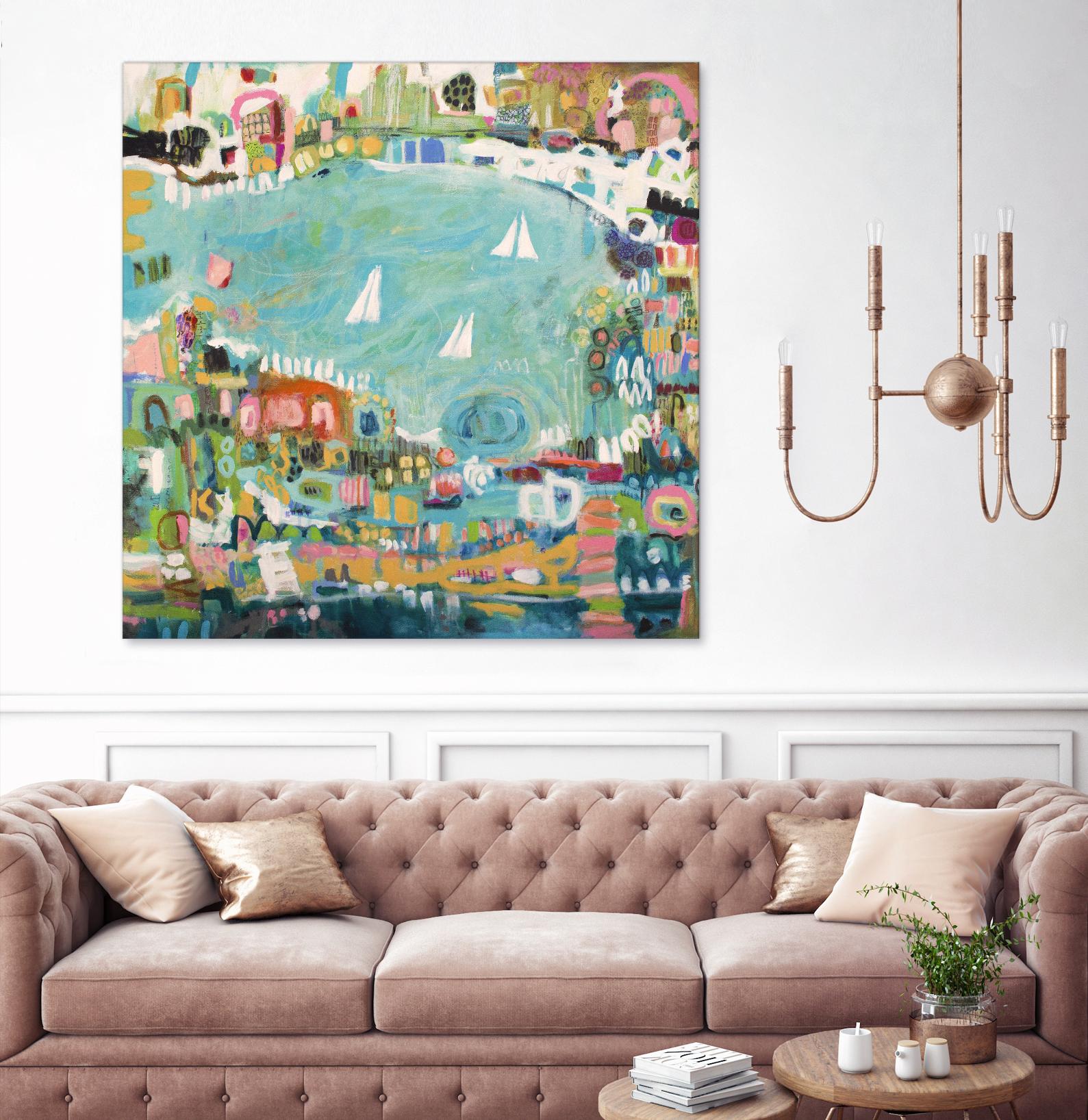 Abstract Marina IV by Karen Fields on GIANT ART - blue abstract