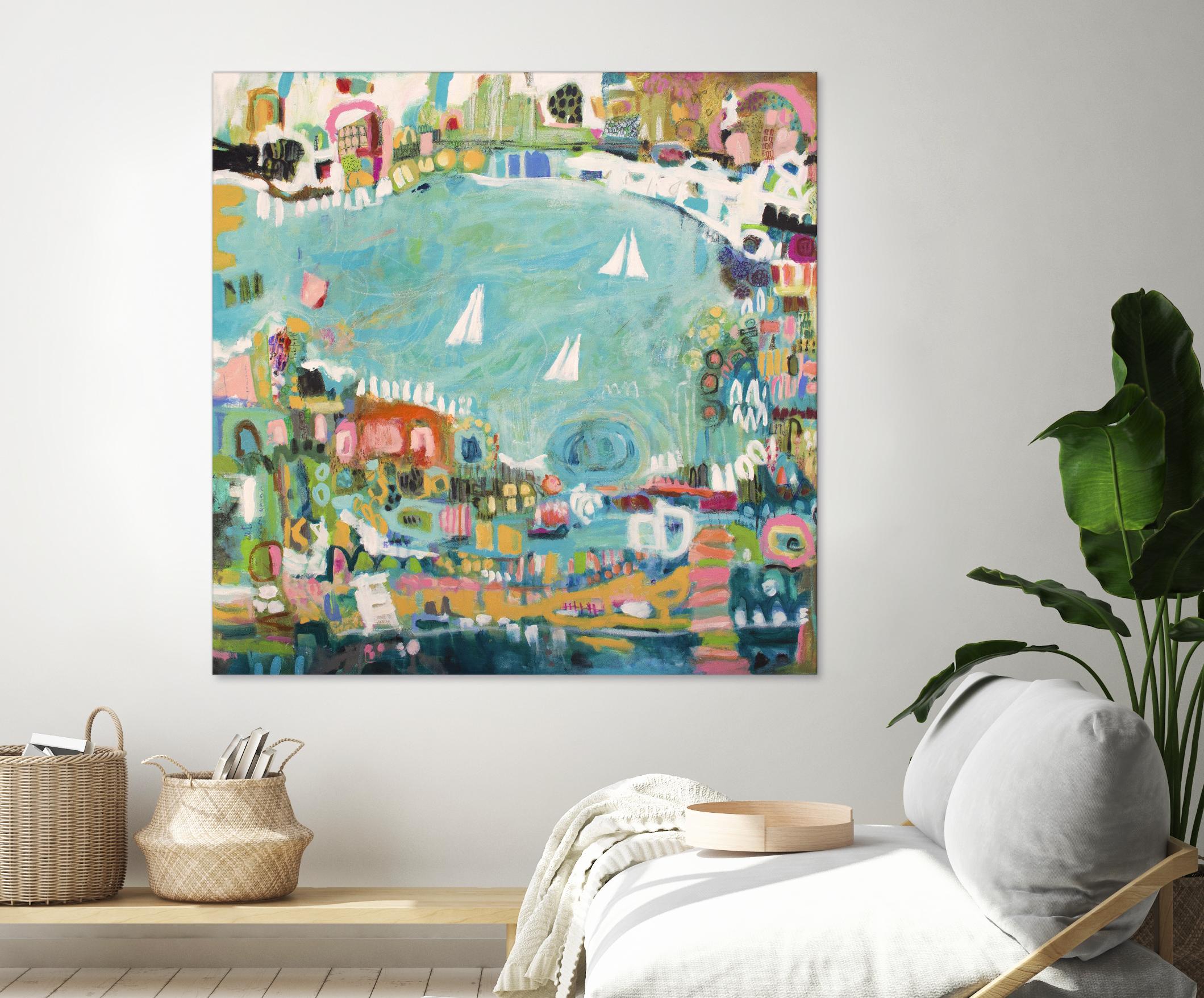 Abstract Marina IV by Karen Fields on GIANT ART - blue abstract