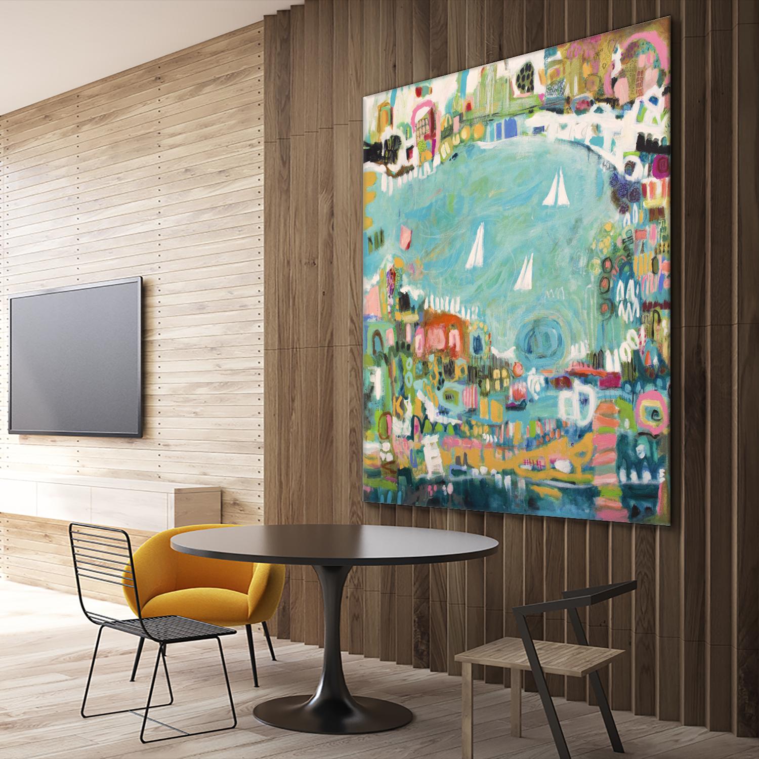 Abstract Marina IV by Karen Fields on GIANT ART - blue abstract