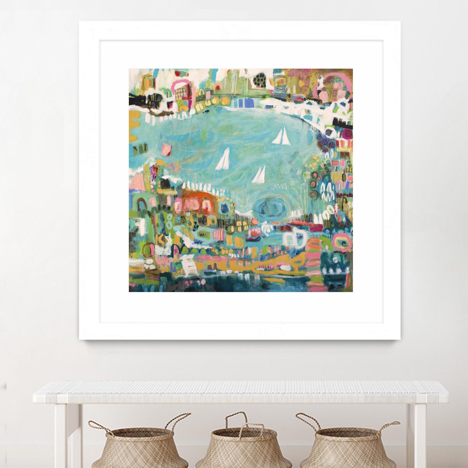 Abstract Marina IV by Karen Fields on GIANT ART - blue abstract