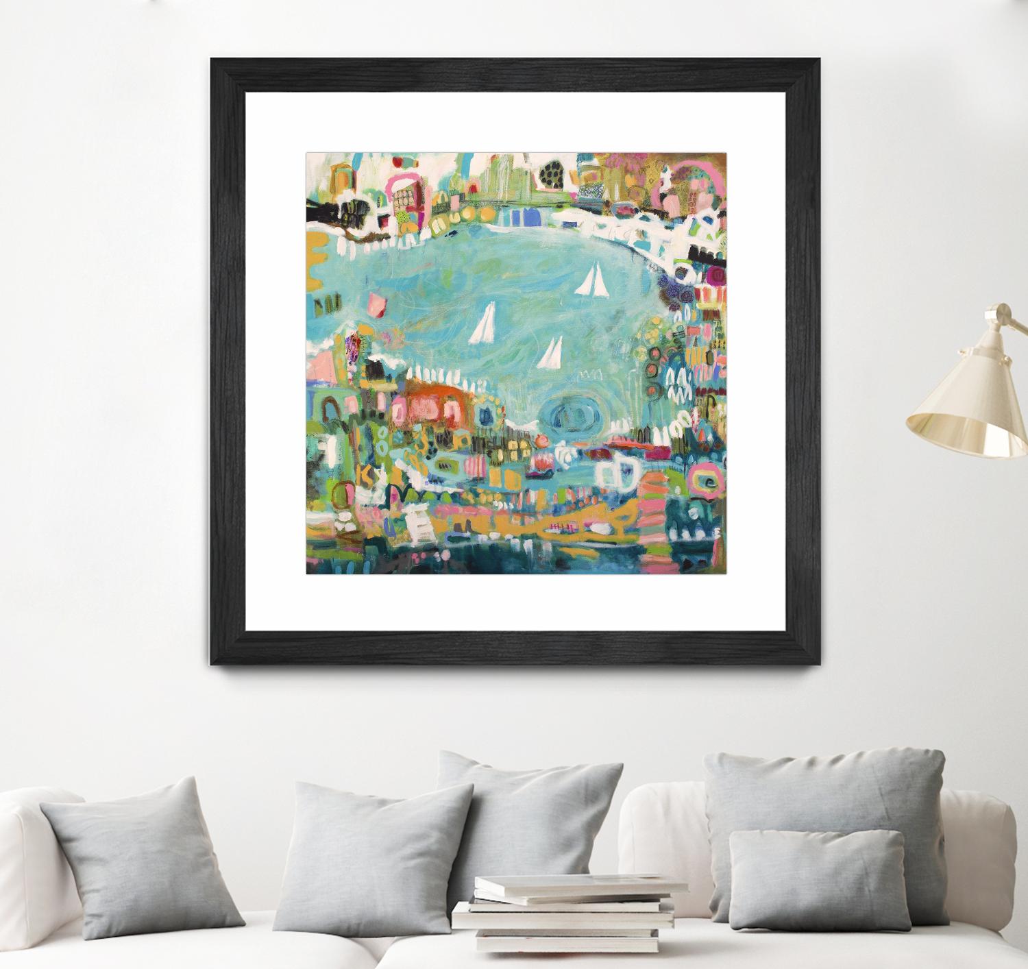 Abstract Marina IV by Karen Fields on GIANT ART - blue abstract