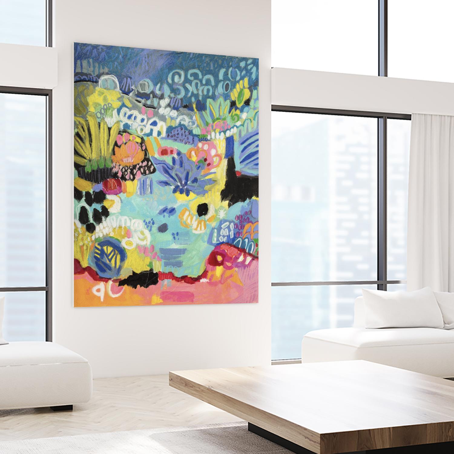 Whimsical Pond III by Karen Fields on GIANT ART - abstract