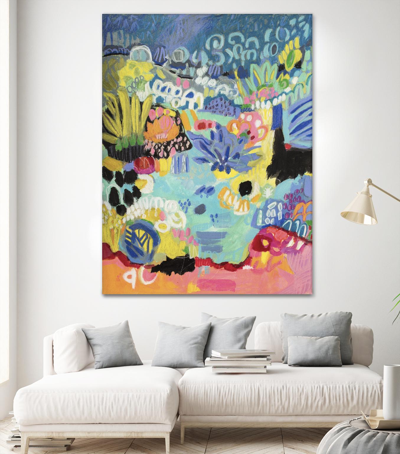 Whimsical Pond III by Karen Fields on GIANT ART - abstract