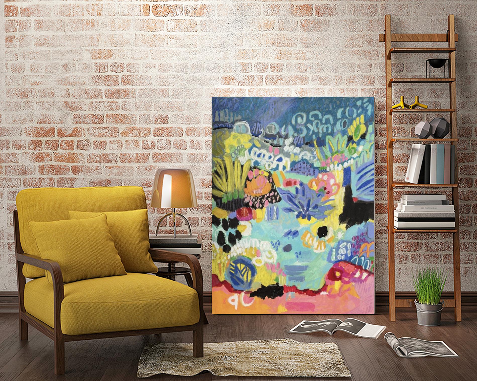 Whimsical Pond III by Karen Fields on GIANT ART - abstract