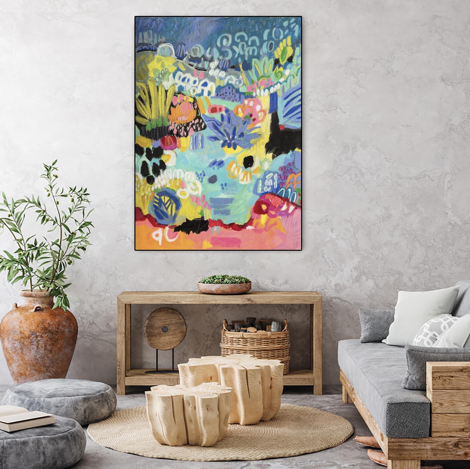 Whimsical Pond III by Karen Fields on GIANT ART - abstract