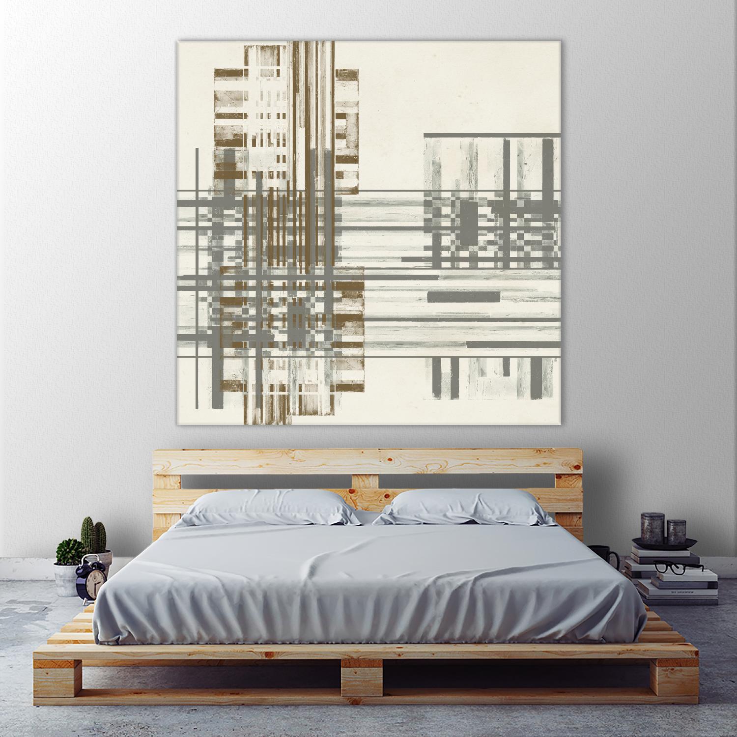 Matrix Illusion I by Jennifer Goldberger on GIANT ART - brown abstract