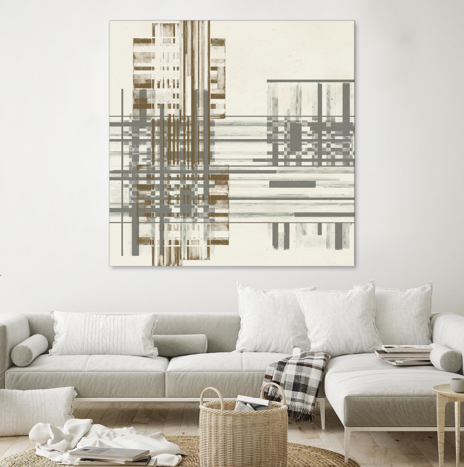 Matrix Illusion I by Jennifer Goldberger on GIANT ART - brown abstract