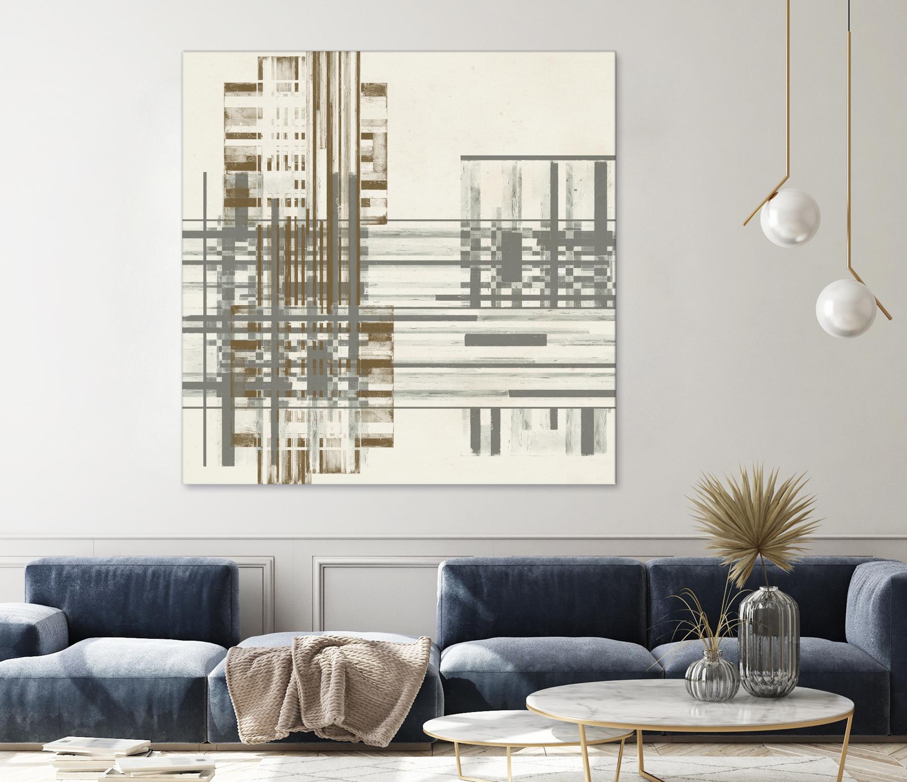 Matrix Illusion I by Jennifer Goldberger on GIANT ART - brown abstract