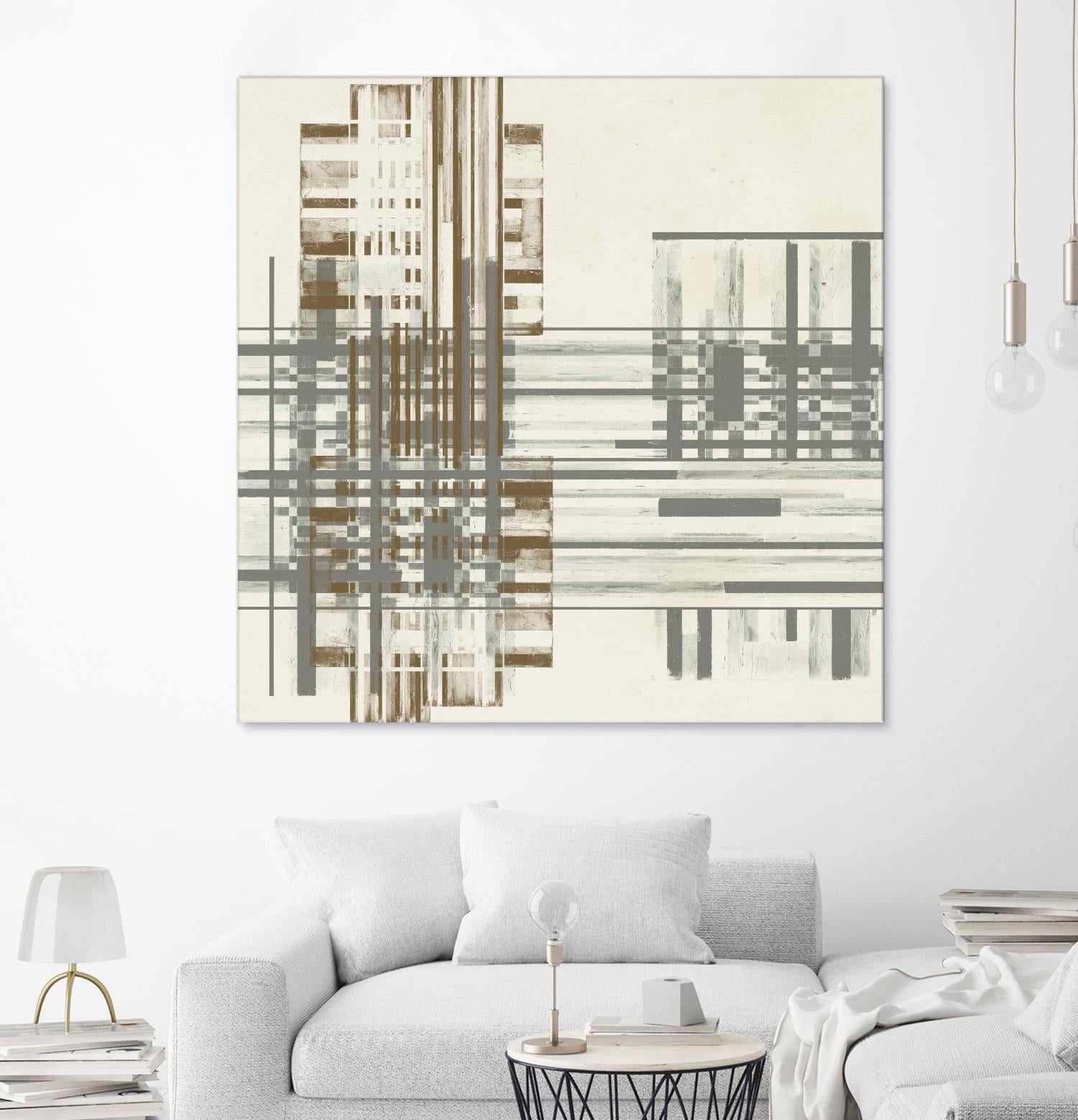 Matrix Illusion I by Jennifer Goldberger on GIANT ART - brown abstract