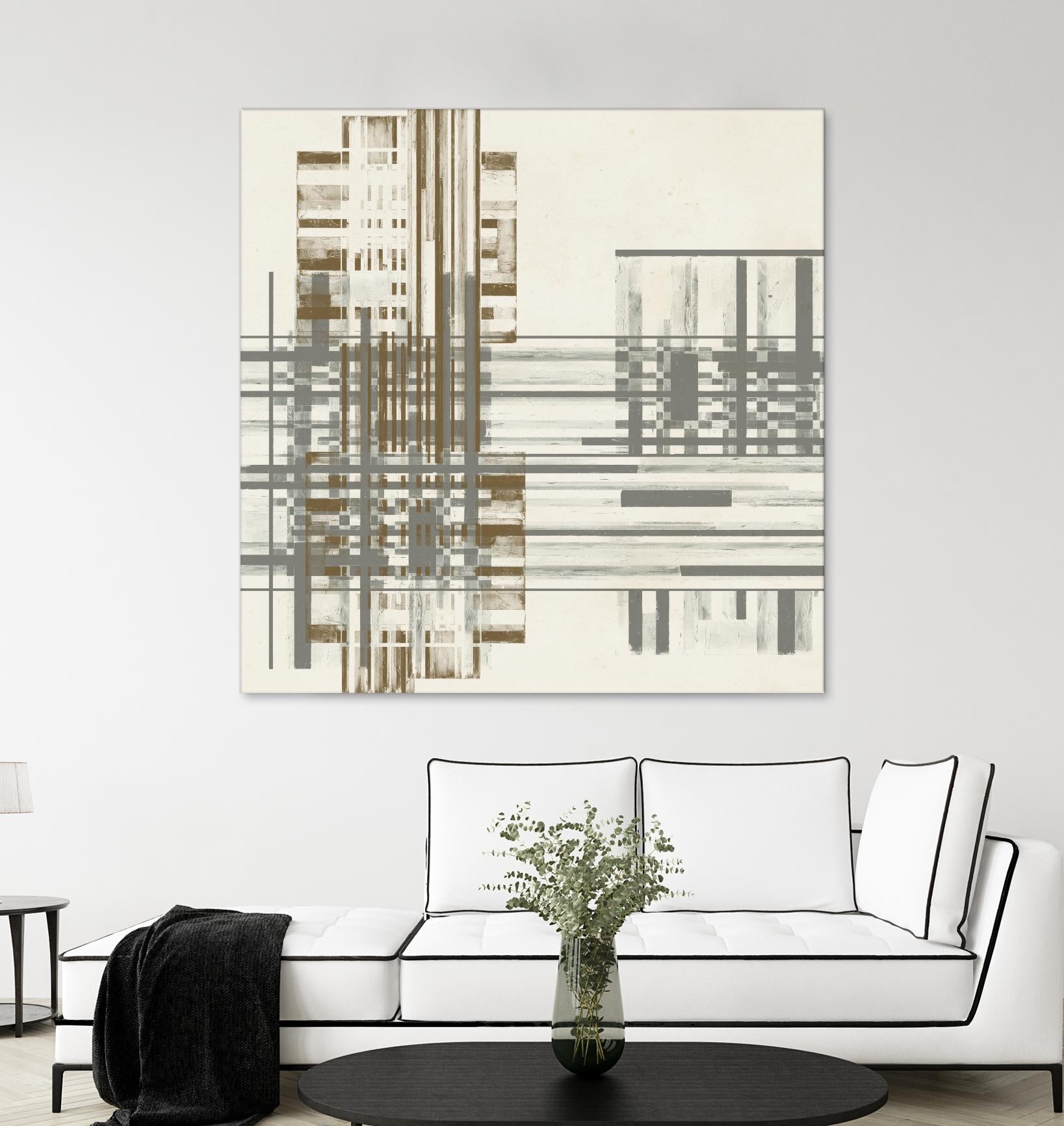 Matrix Illusion I by Jennifer Goldberger on GIANT ART - brown abstract