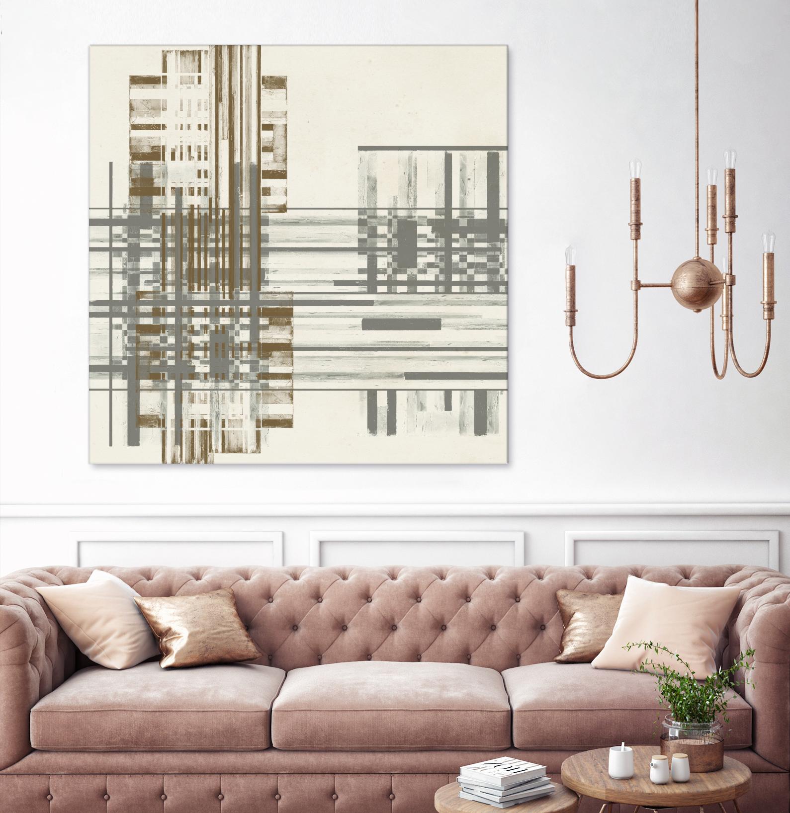 Matrix Illusion I by Jennifer Goldberger on GIANT ART - brown abstract