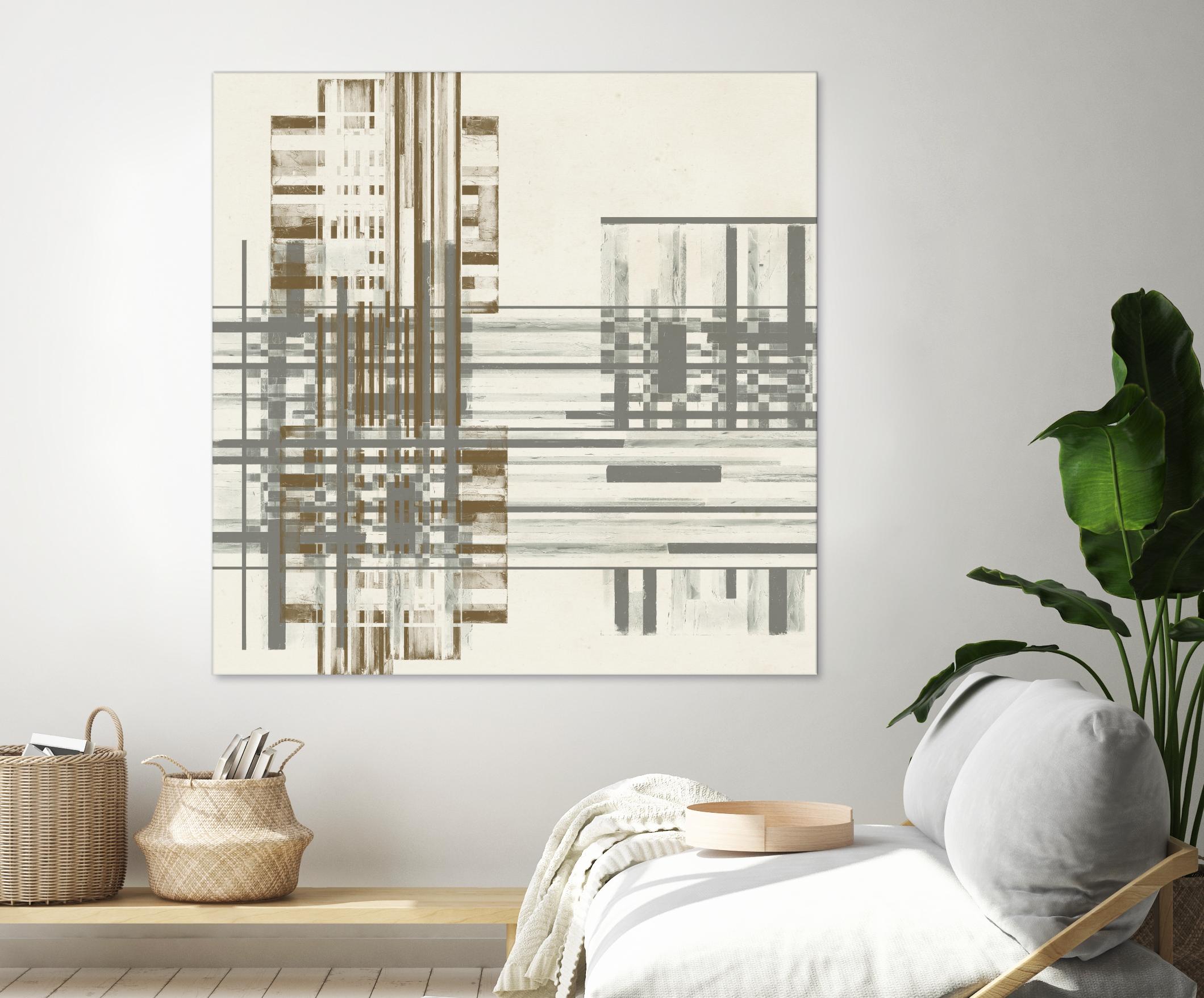 Matrix Illusion I by Jennifer Goldberger on GIANT ART - brown abstract