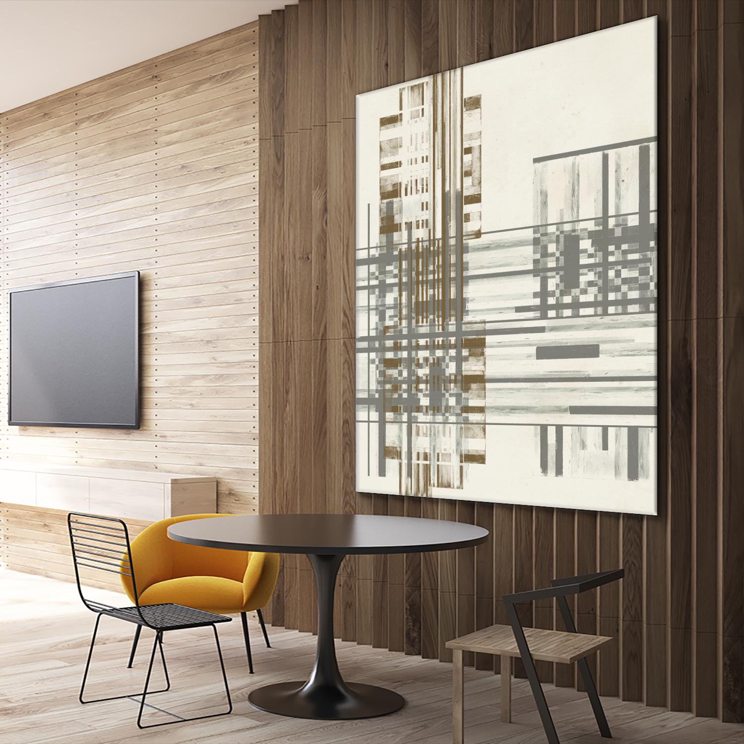 Matrix Illusion I by Jennifer Goldberger on GIANT ART - brown abstract