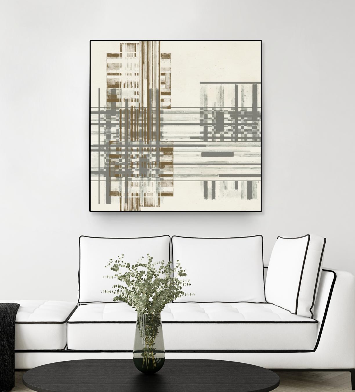 Matrix Illusion I by Jennifer Goldberger on GIANT ART - brown abstract