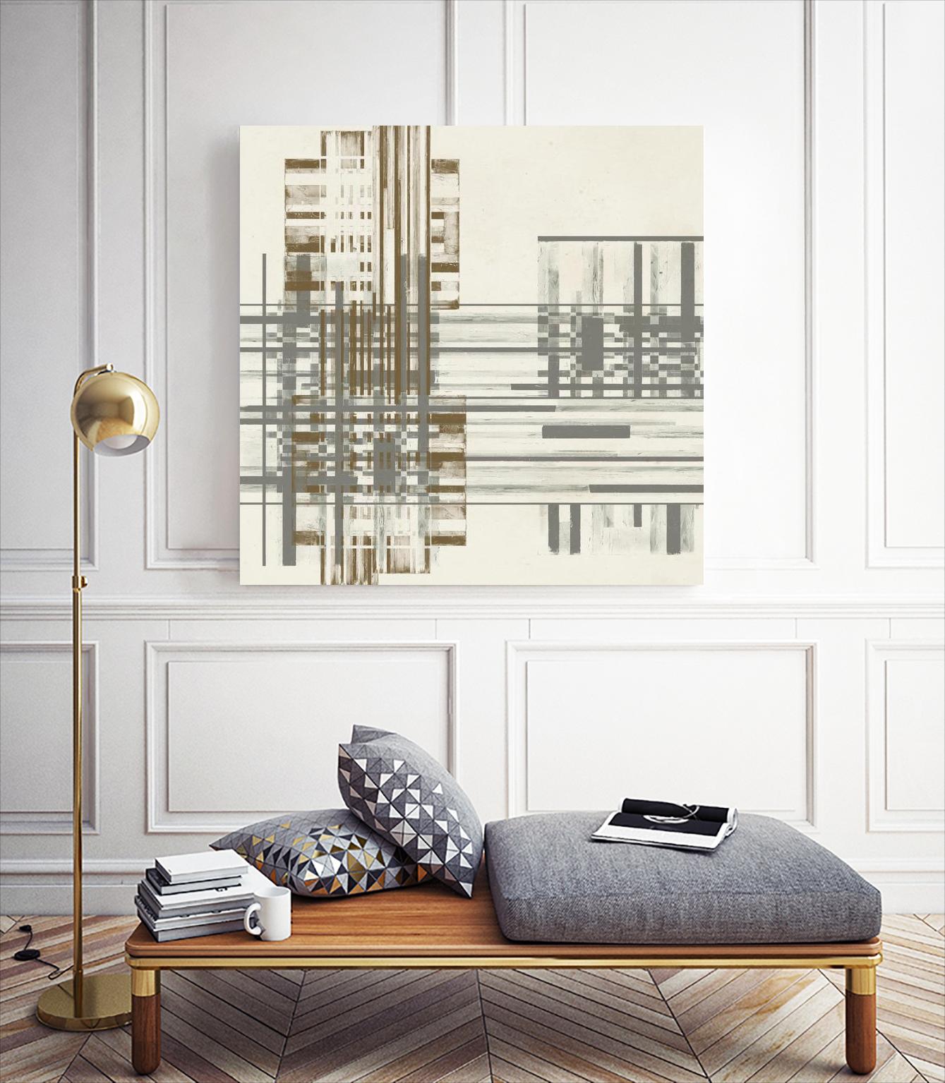 Matrix Illusion I by Jennifer Goldberger on GIANT ART - brown abstract