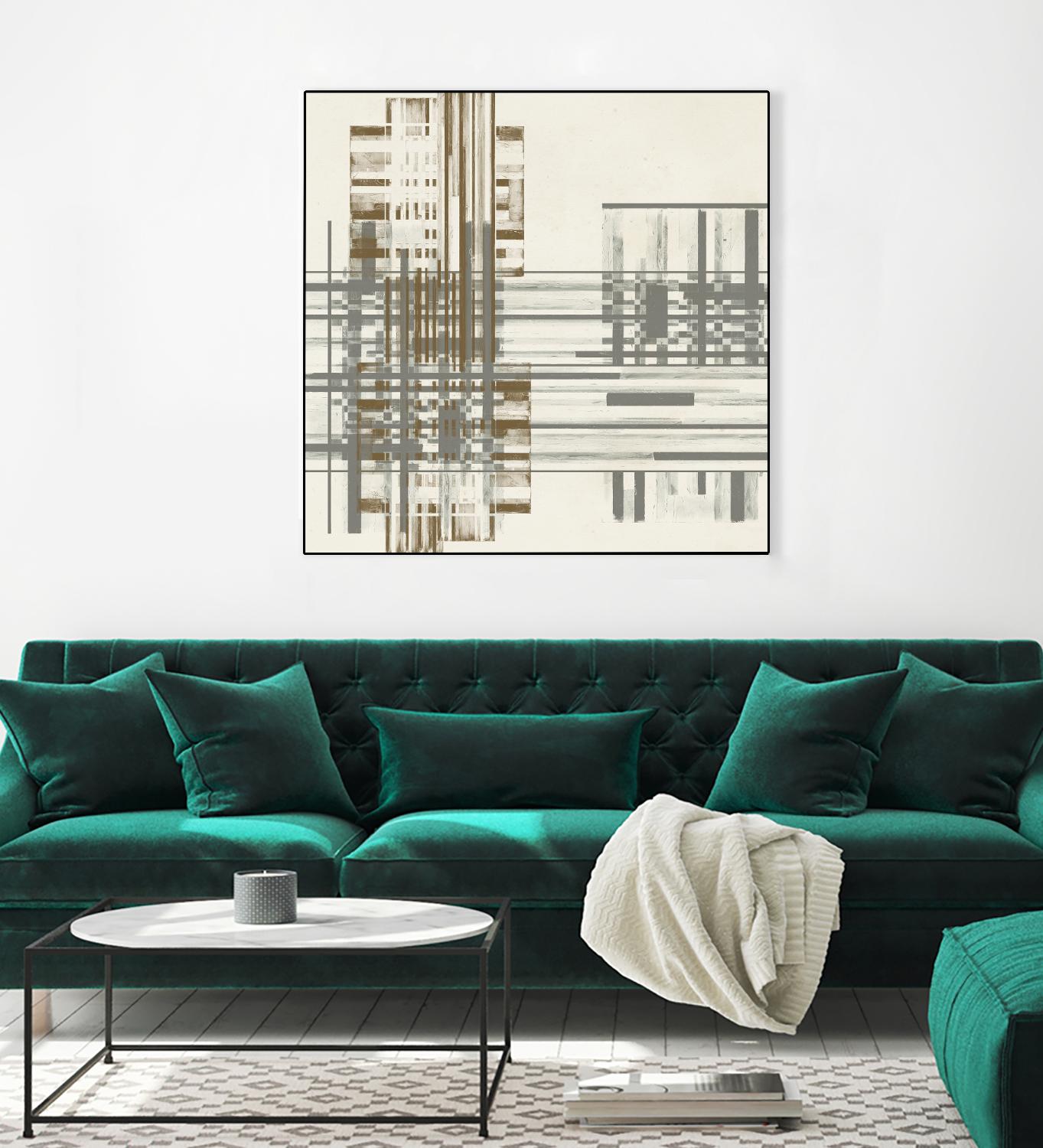 Matrix Illusion I by Jennifer Goldberger on GIANT ART - brown abstract