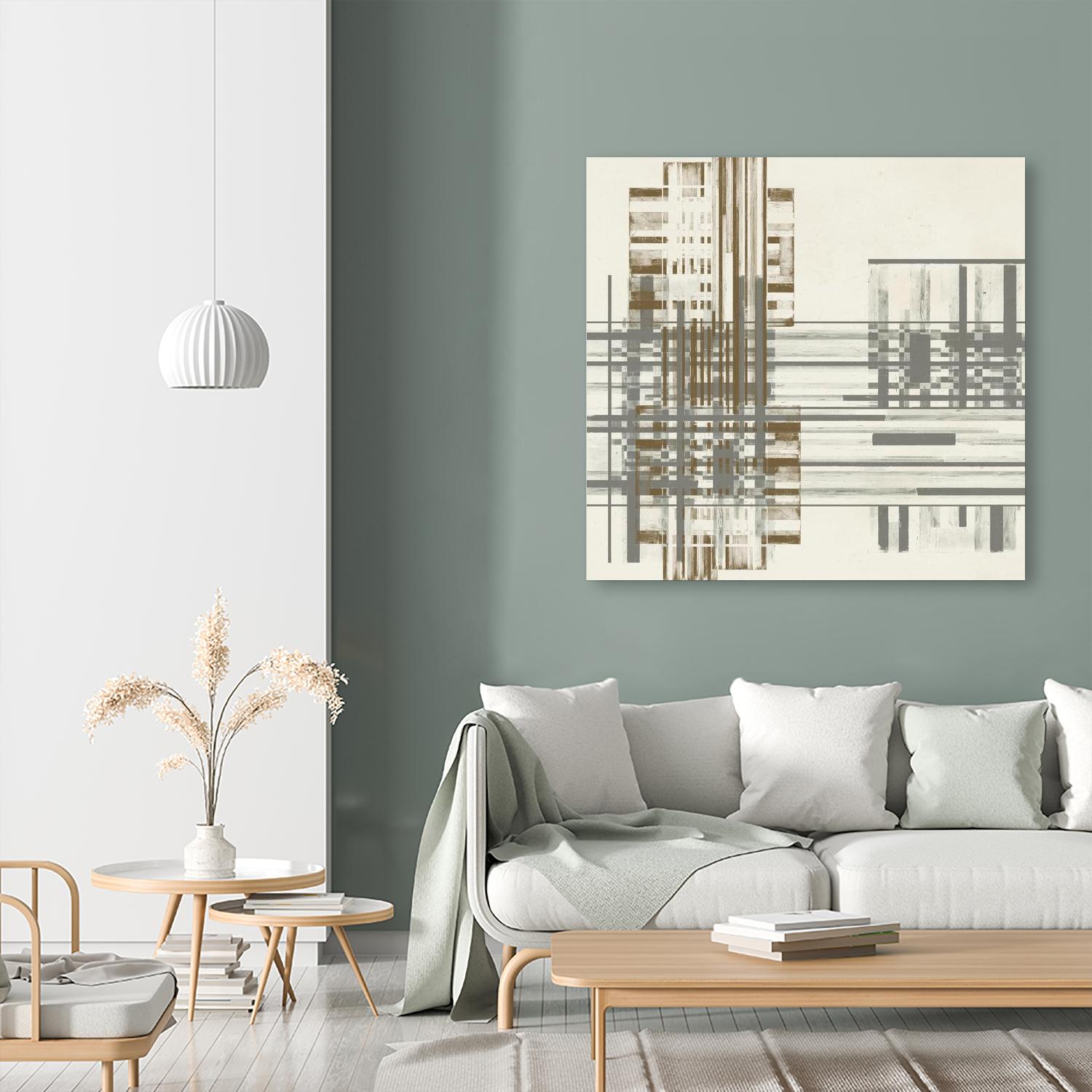 Matrix Illusion I by Jennifer Goldberger on GIANT ART - brown abstract