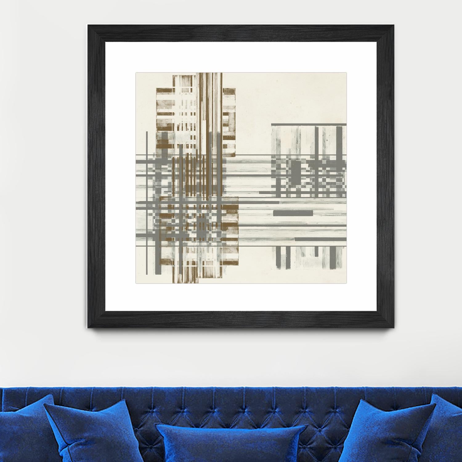 Matrix Illusion I by Jennifer Goldberger on GIANT ART - brown abstract