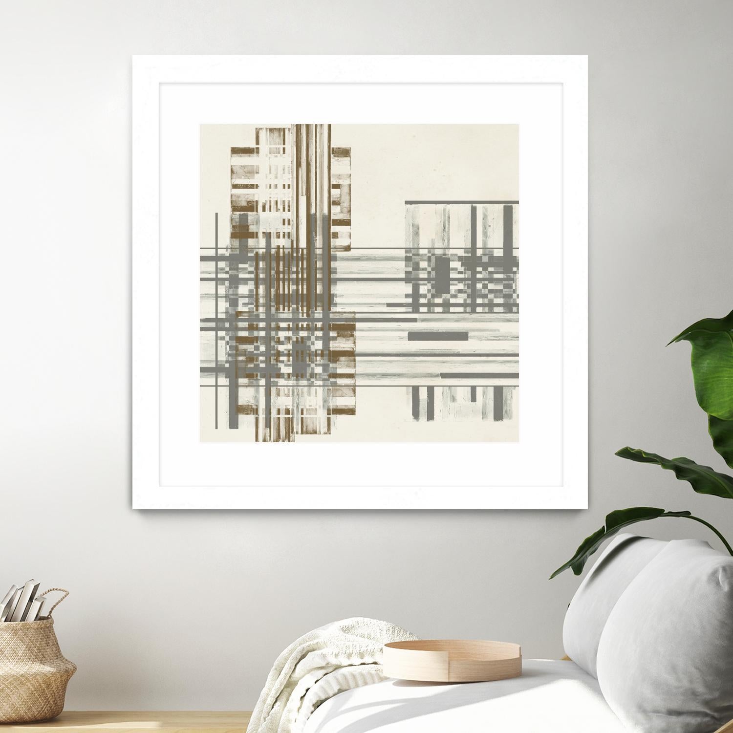 Matrix Illusion I by Jennifer Goldberger on GIANT ART - brown abstract