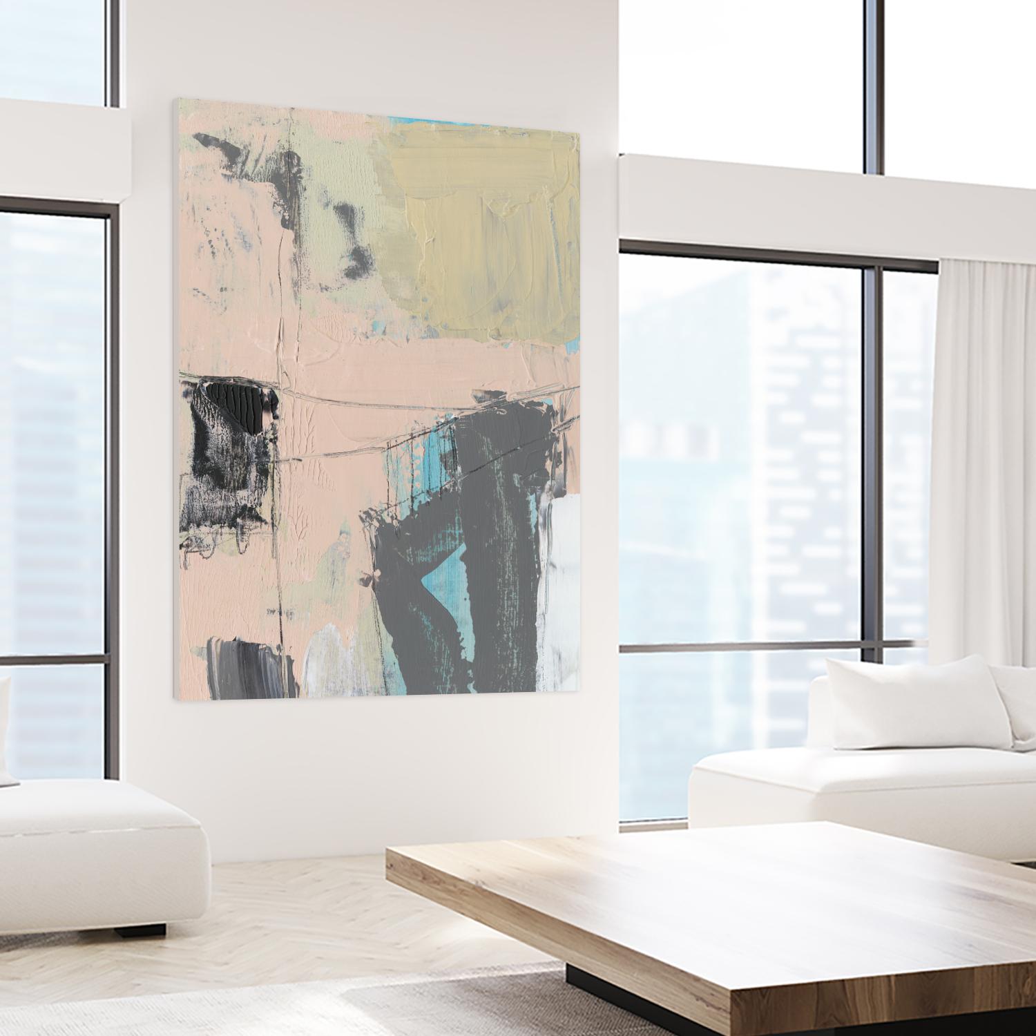 Pink-A- Boo I by Jennifer Goldberger on GIANT ART - abstract