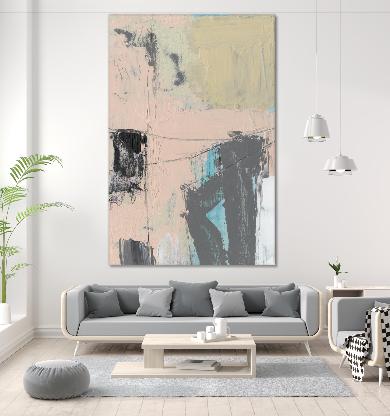 Pink-A- Boo I by Jennifer Goldberger on GIANT ART - abstract