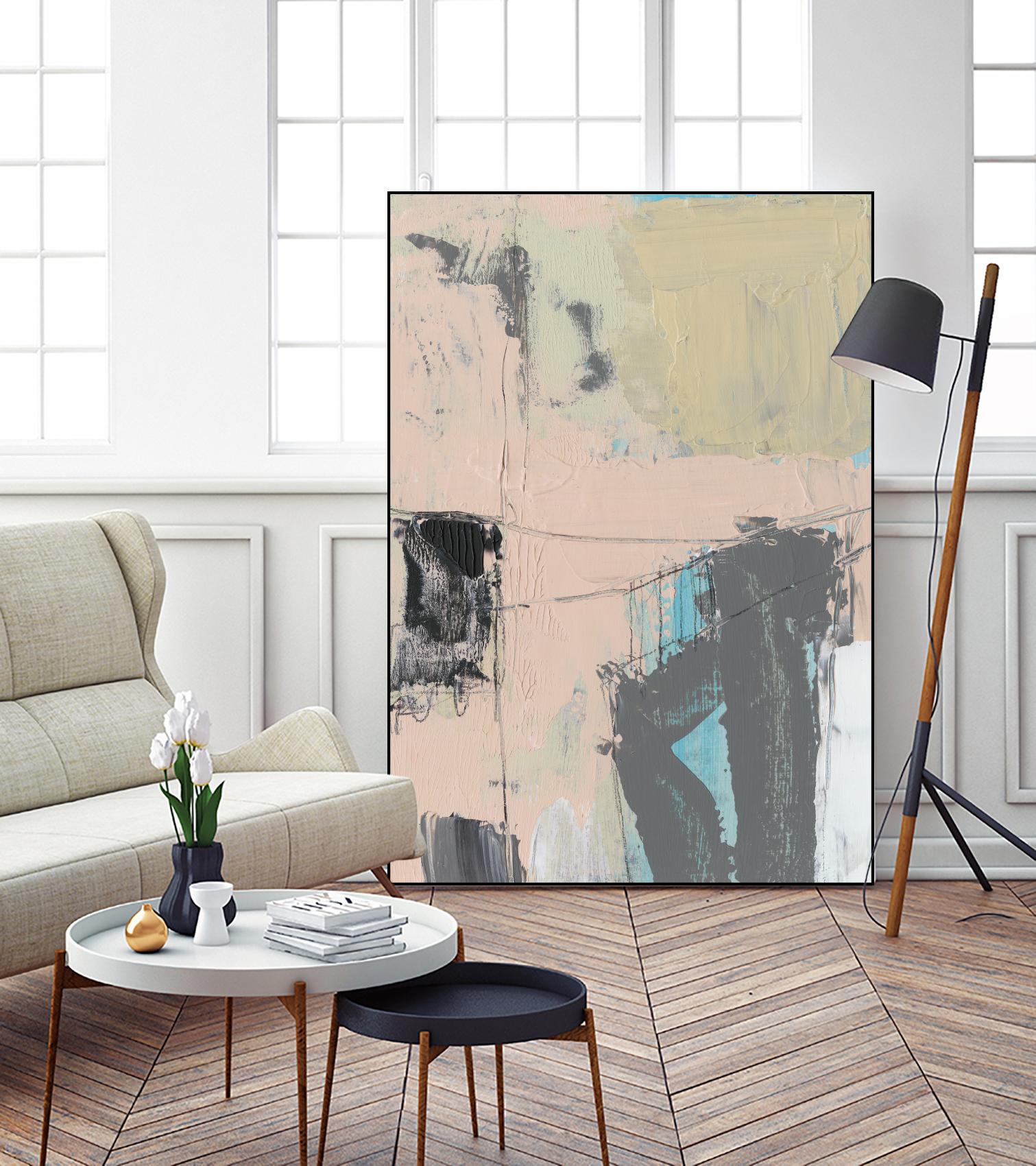 Pink-A- Boo I by Jennifer Goldberger on GIANT ART - abstract