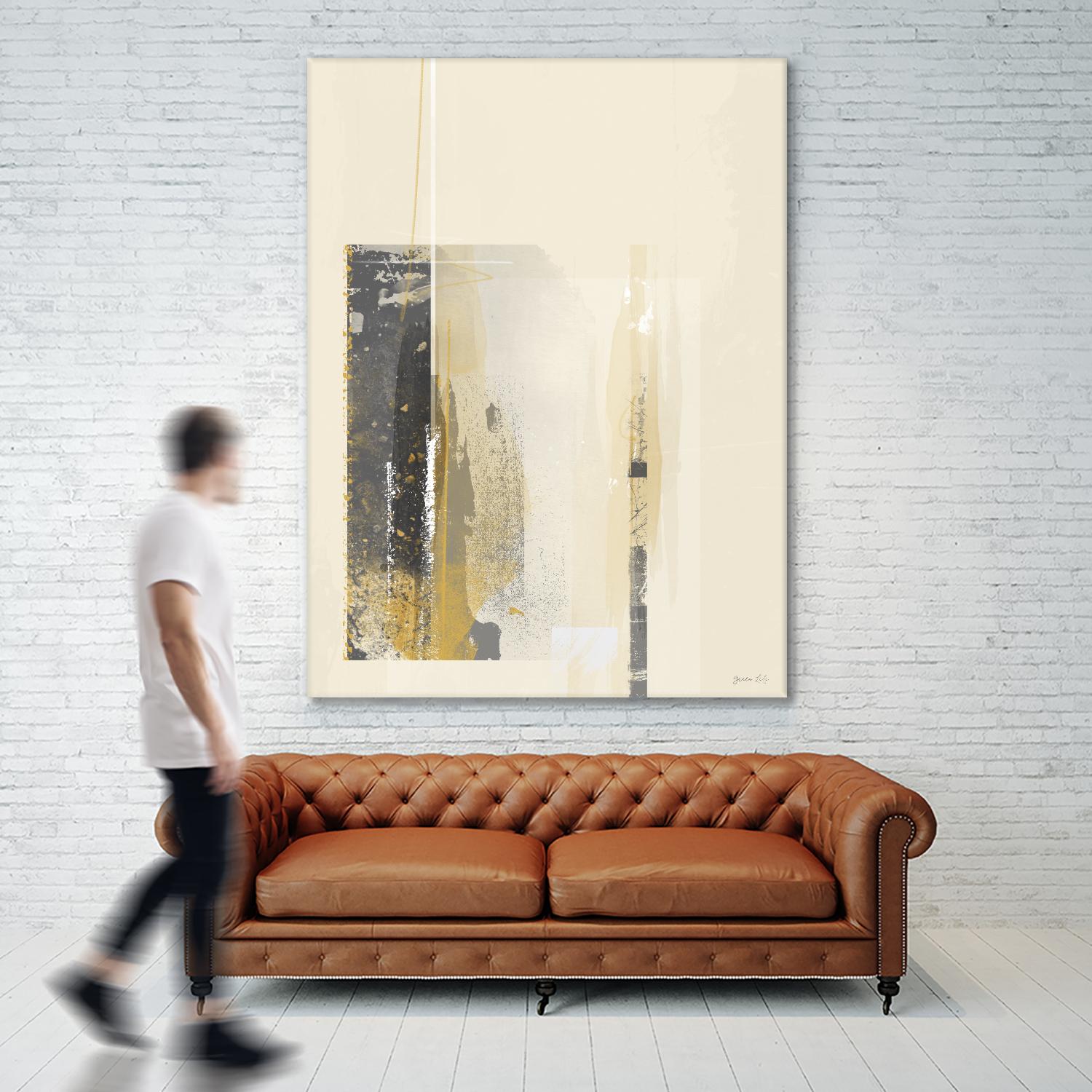 Deeper Shadows I by Green Lili on GIANT ART - yellow abstract