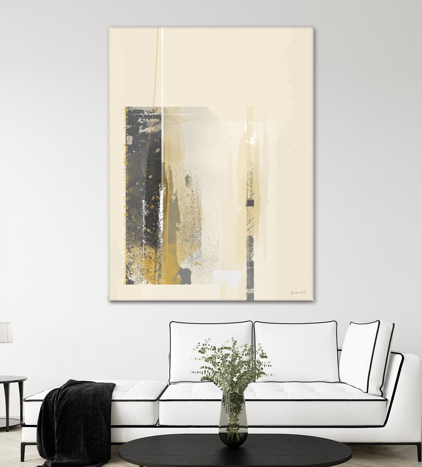 Deeper Shadows I by Green Lili on GIANT ART - yellow abstract