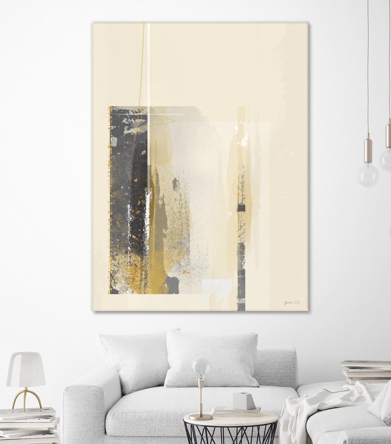 Deeper Shadows I by Green Lili on GIANT ART - yellow abstract