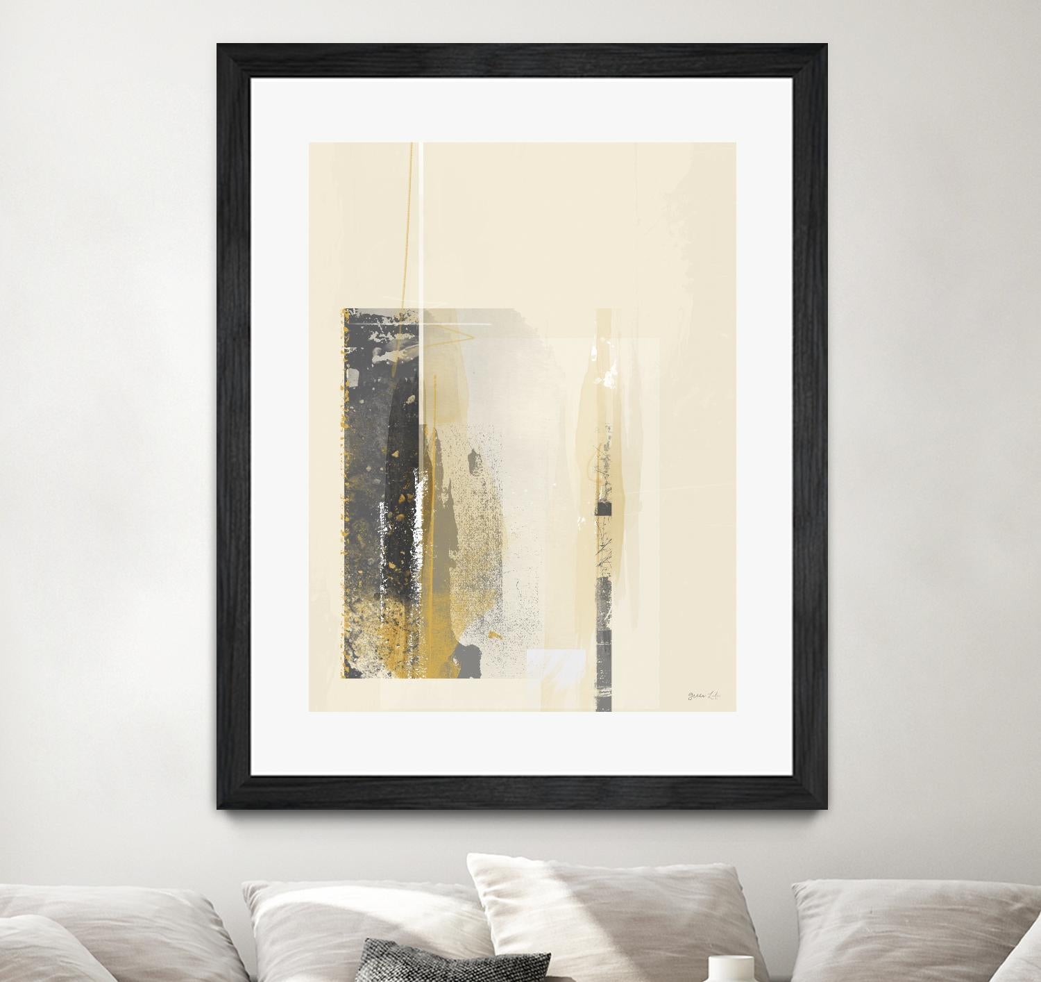 Deeper Shadows I by Green Lili on GIANT ART - yellow abstract