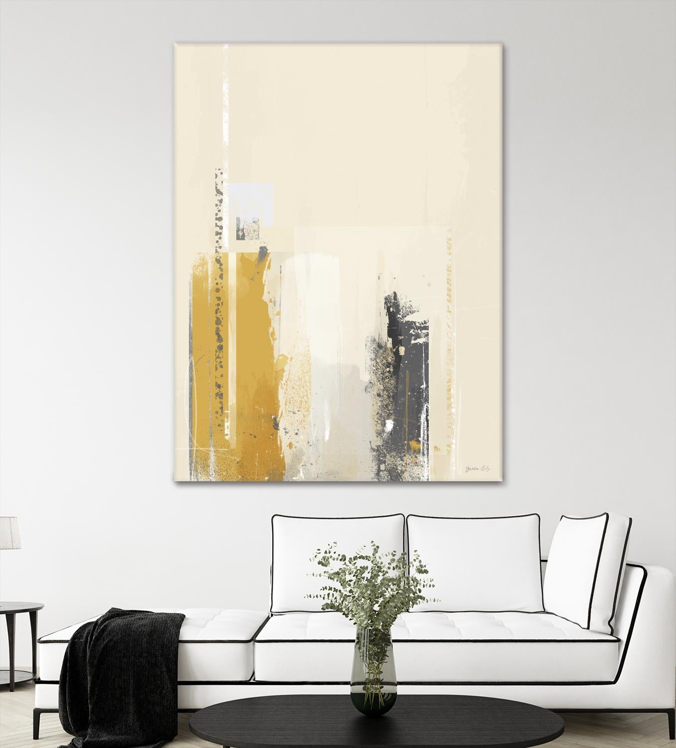 Deeper Shadows II by Green Lili on GIANT ART - yellow abstract