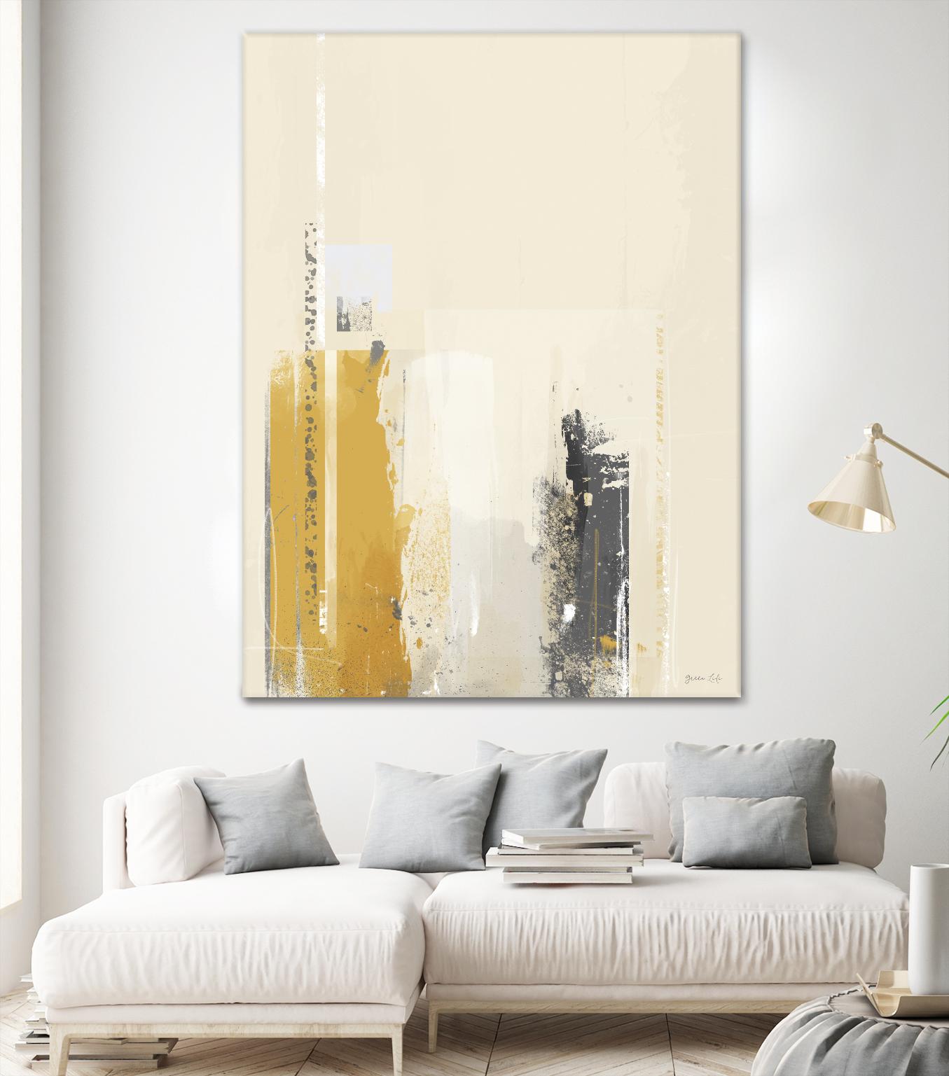 Deeper Shadows II by Green Lili on GIANT ART - yellow abstract