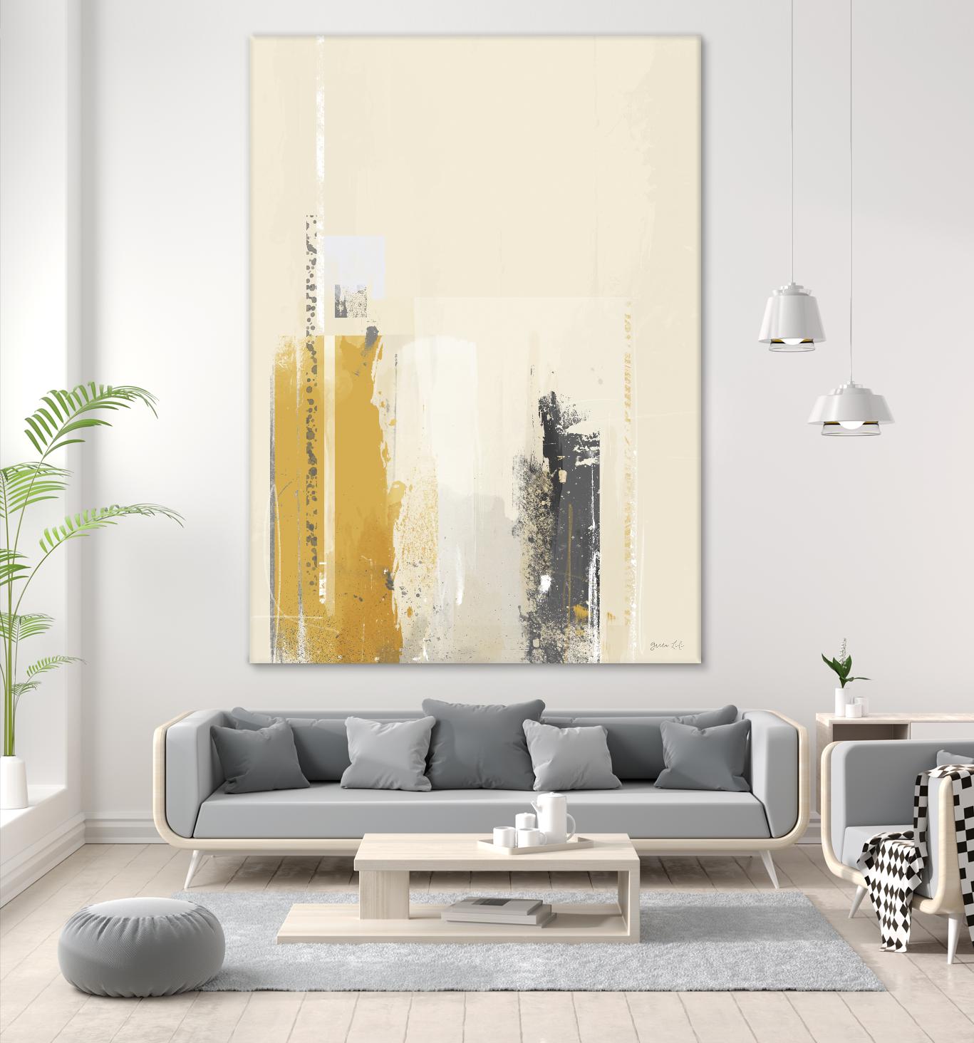 Deeper Shadows II by Green Lili on GIANT ART - yellow abstract