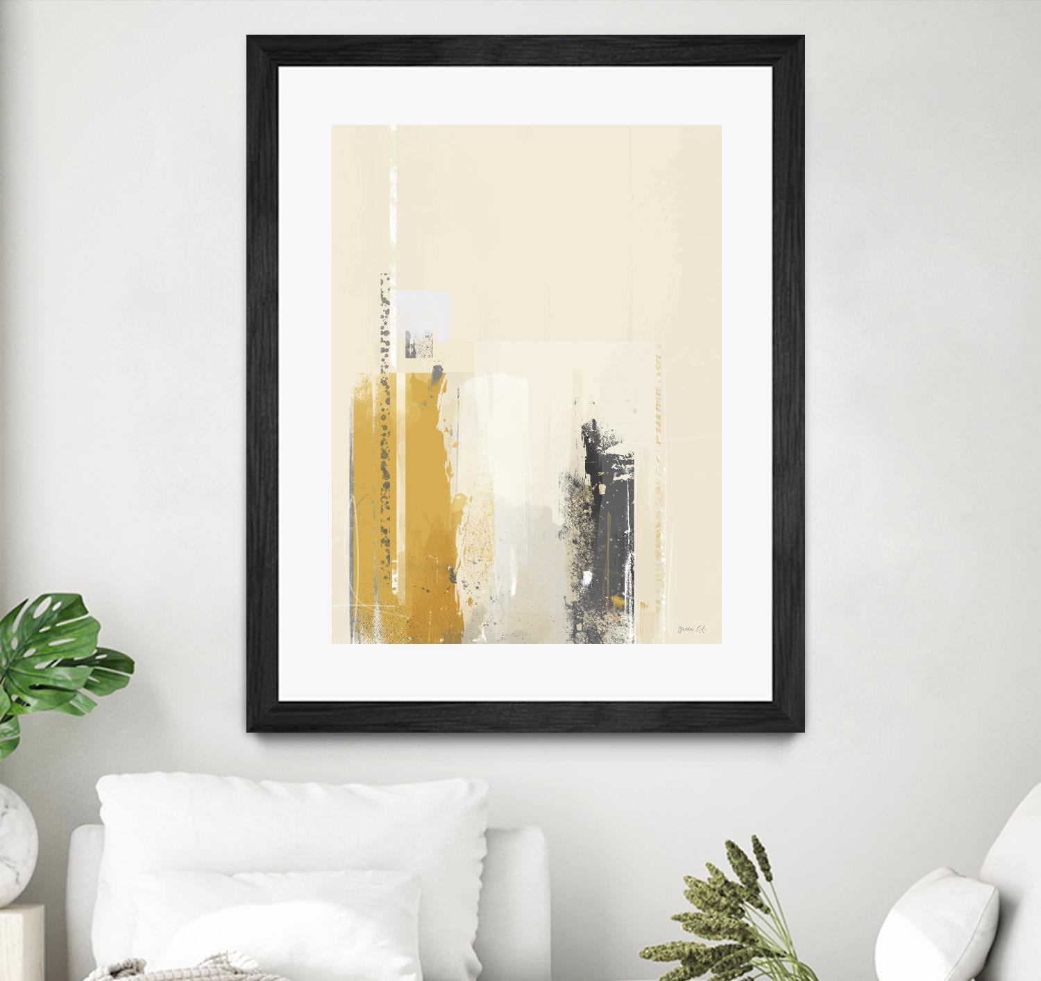 Deeper Shadows II by Green Lili on GIANT ART - yellow abstract