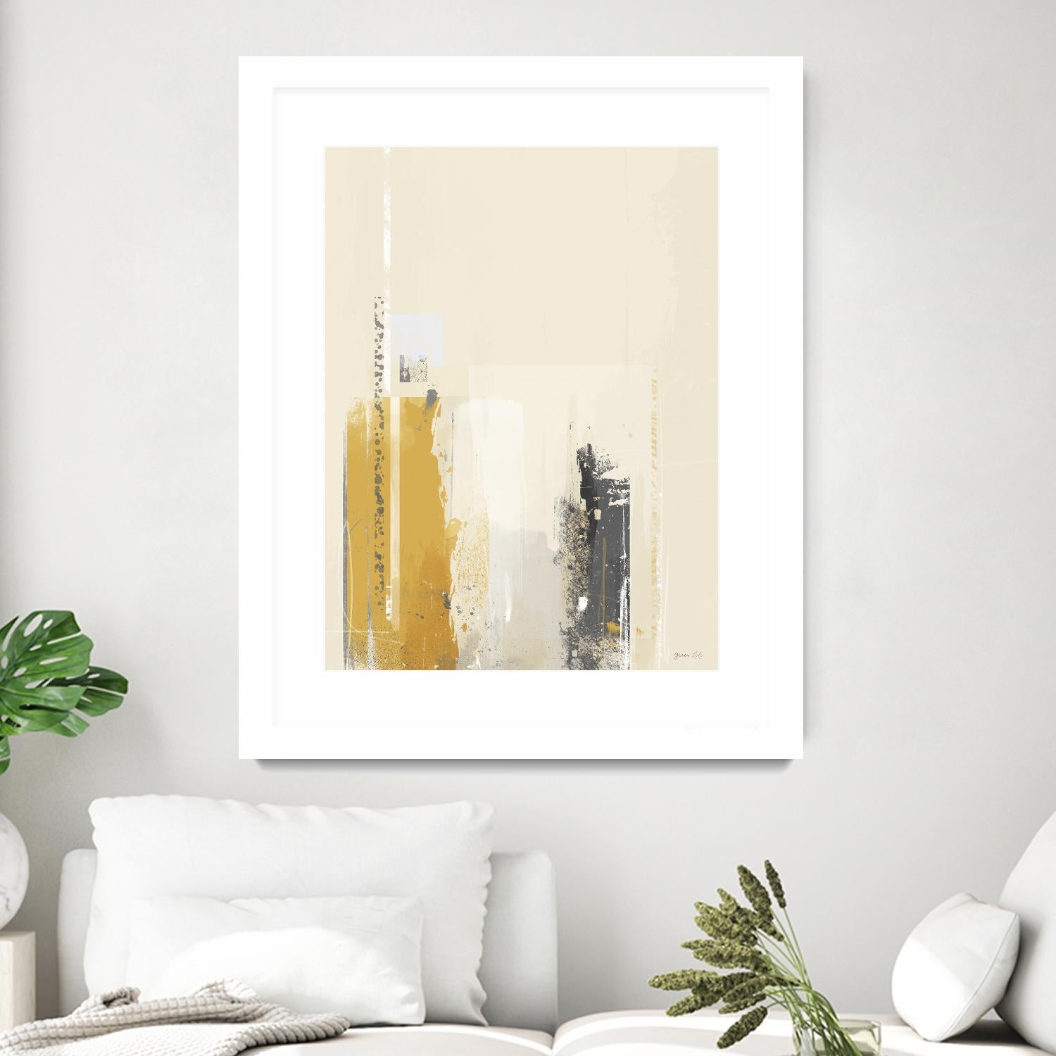 Deeper Shadows II by Green Lili on GIANT ART - yellow abstract