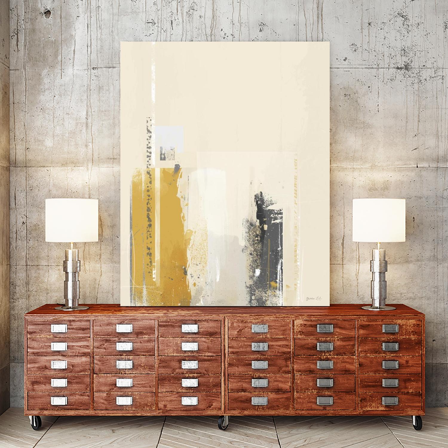 Deeper Shadows II by Green Lili on GIANT ART - yellow abstract