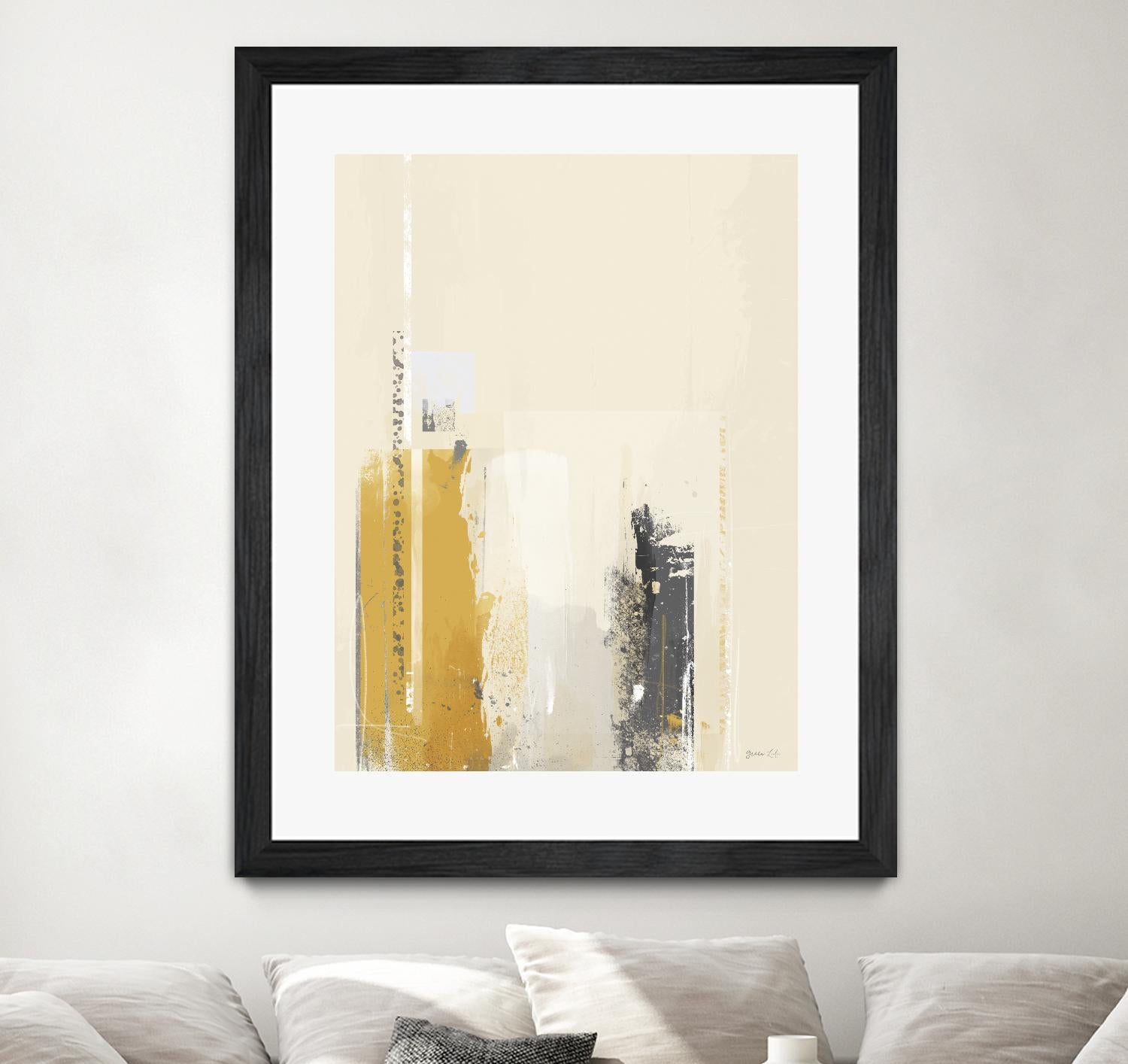 Deeper Shadows II by Green Lili on GIANT ART - yellow abstract