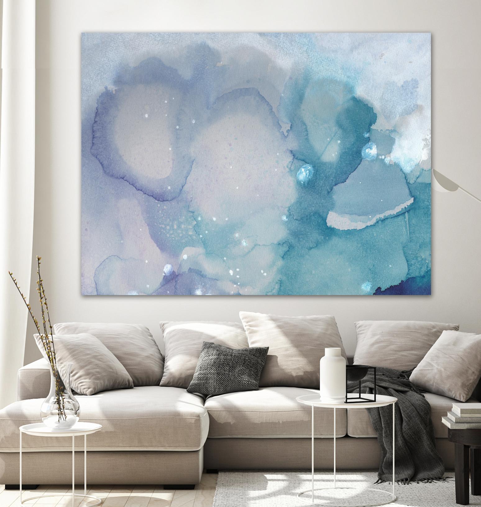 Ice Crystals I by Joyce Combs on GIANT ART - blue abstract