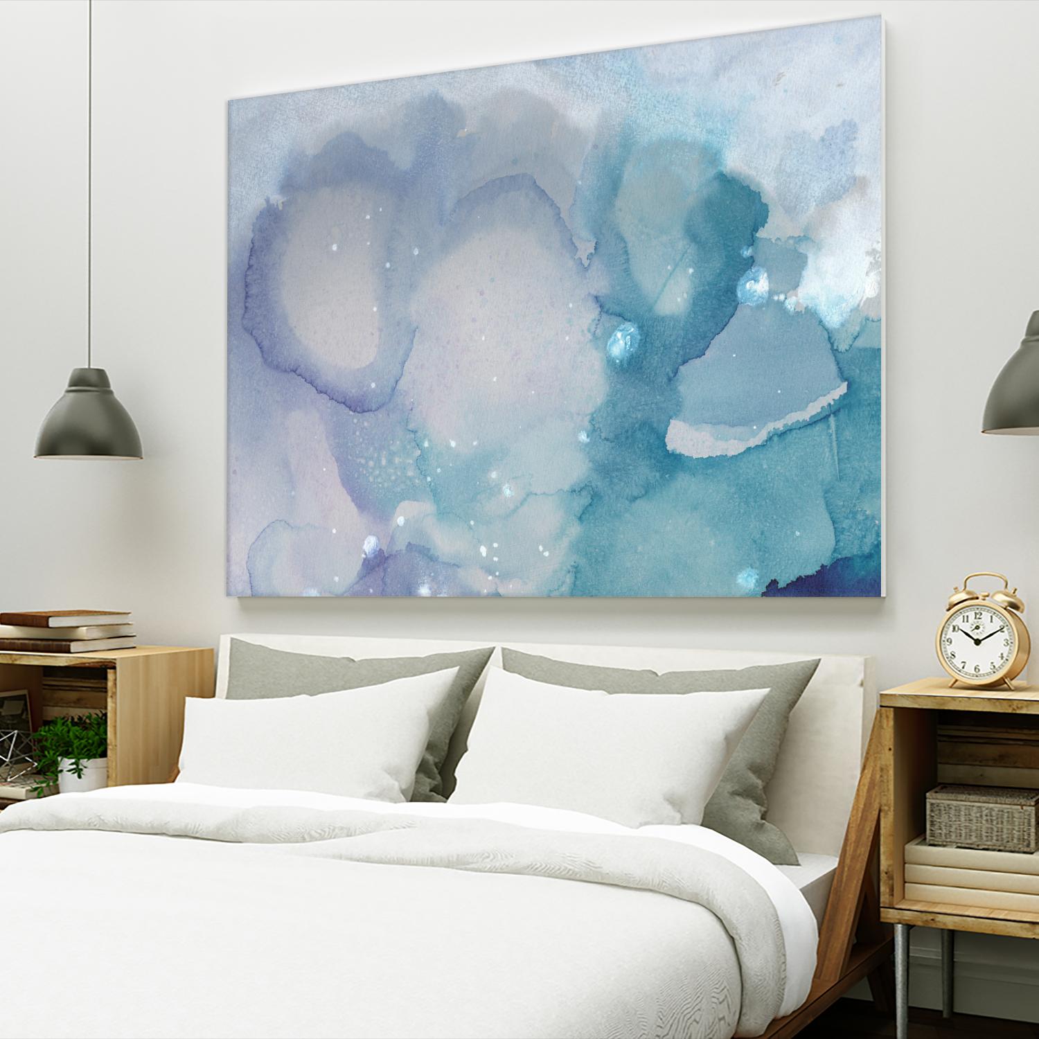 Ice Crystals I by Joyce Combs on GIANT ART - blue abstract