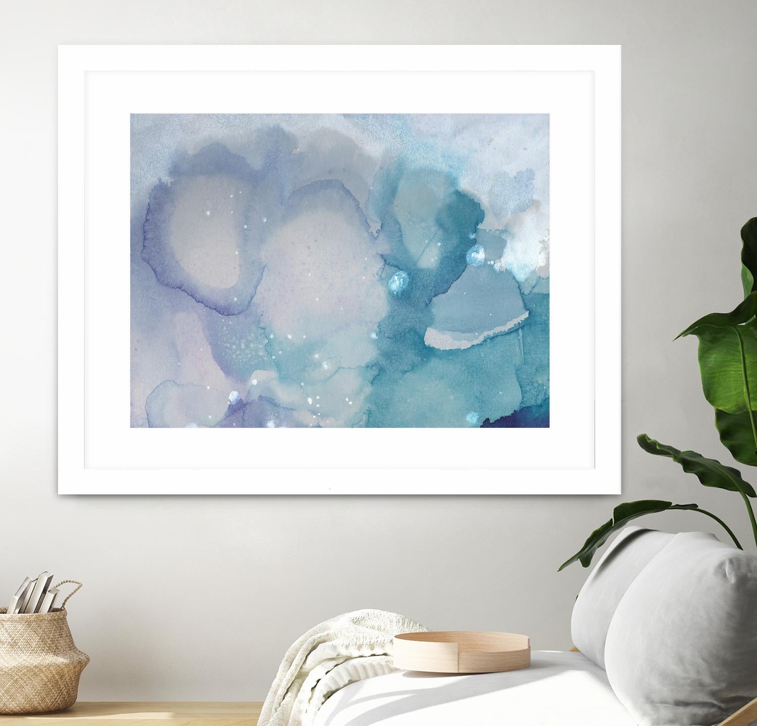 Ice Crystals I by Joyce Combs on GIANT ART - blue abstract