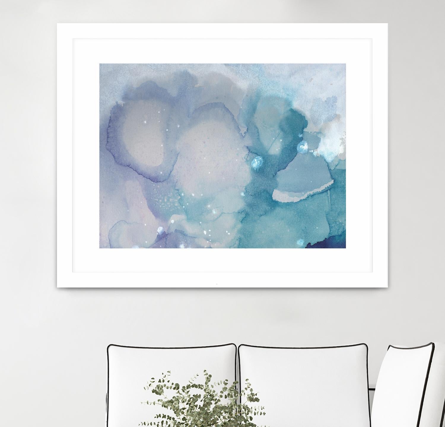 Ice Crystals I by Joyce Combs on GIANT ART - blue abstract