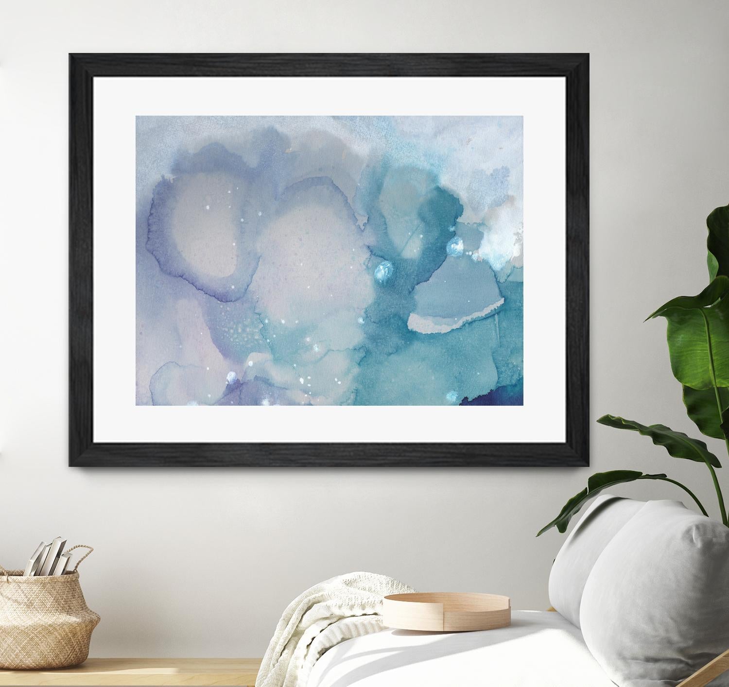 Ice Crystals I by Joyce Combs on GIANT ART - blue abstract